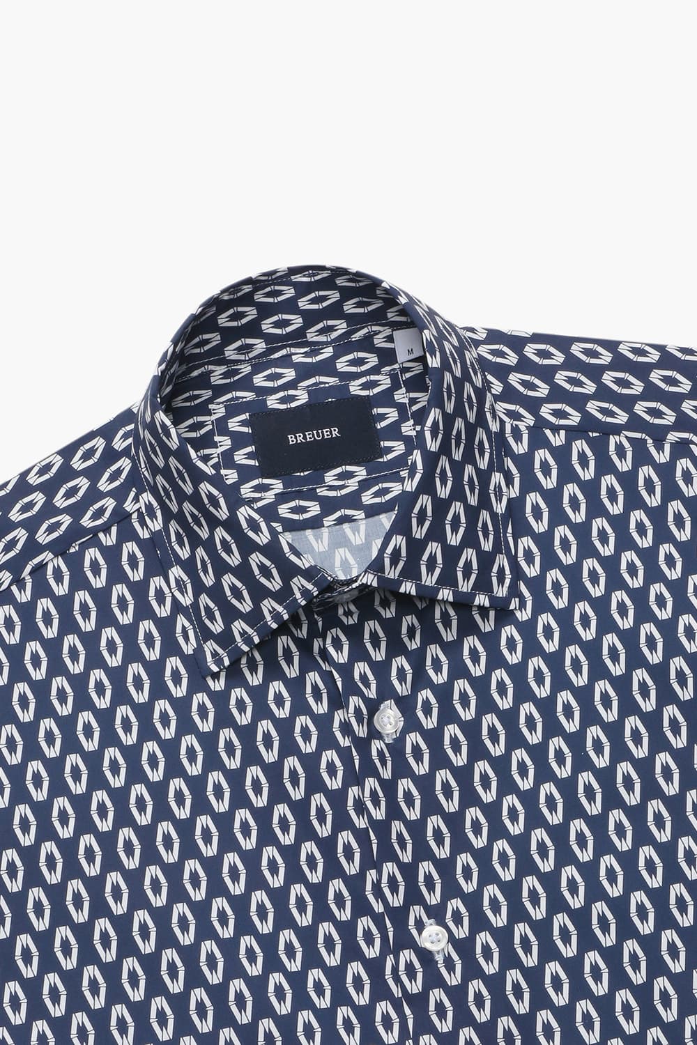 프린트 반소매 셔츠 네이비 RE3SMBASH852R65