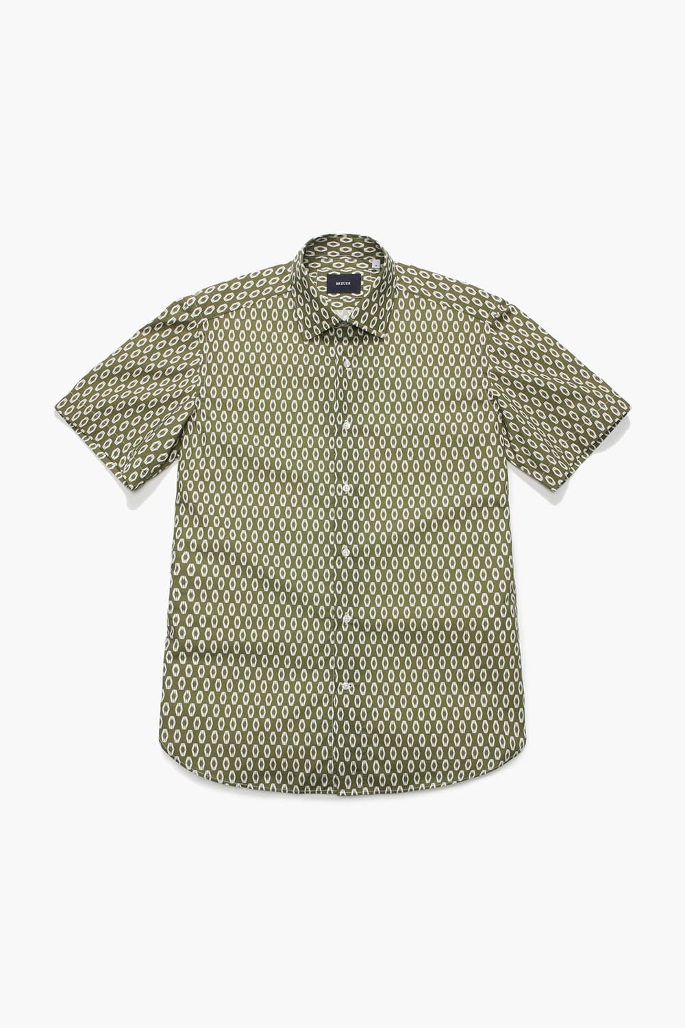 프린트 반소매 셔츠 카키 RE3SMBASH852R75