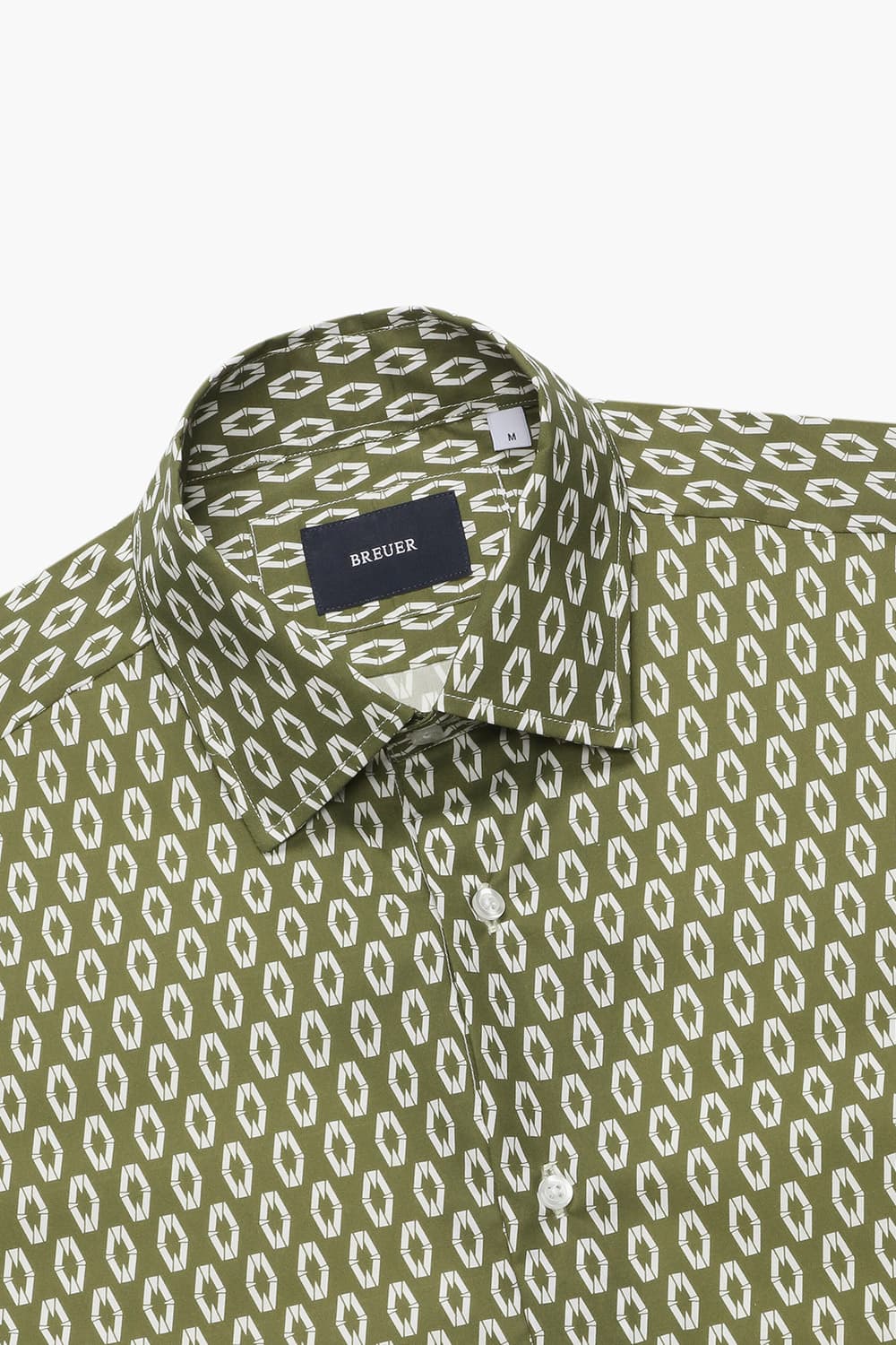 프린트 반소매 셔츠 카키 RE3SMBASH852R75