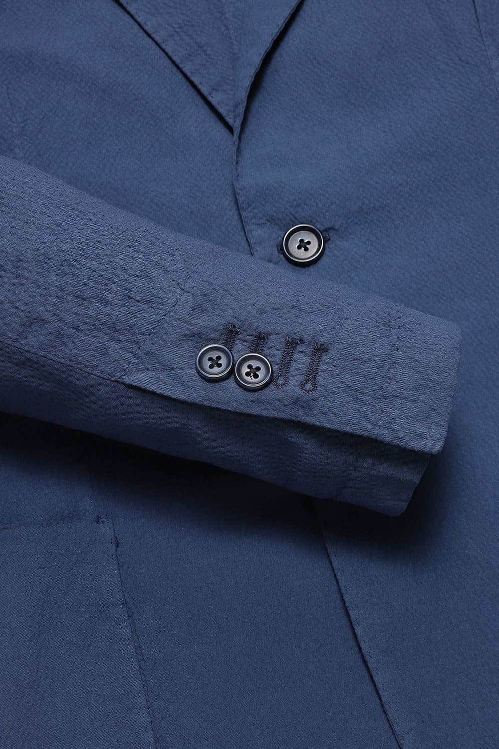 코튼 시어써커 솔리드 재킷 네이비 RE3SMBAJA904R65