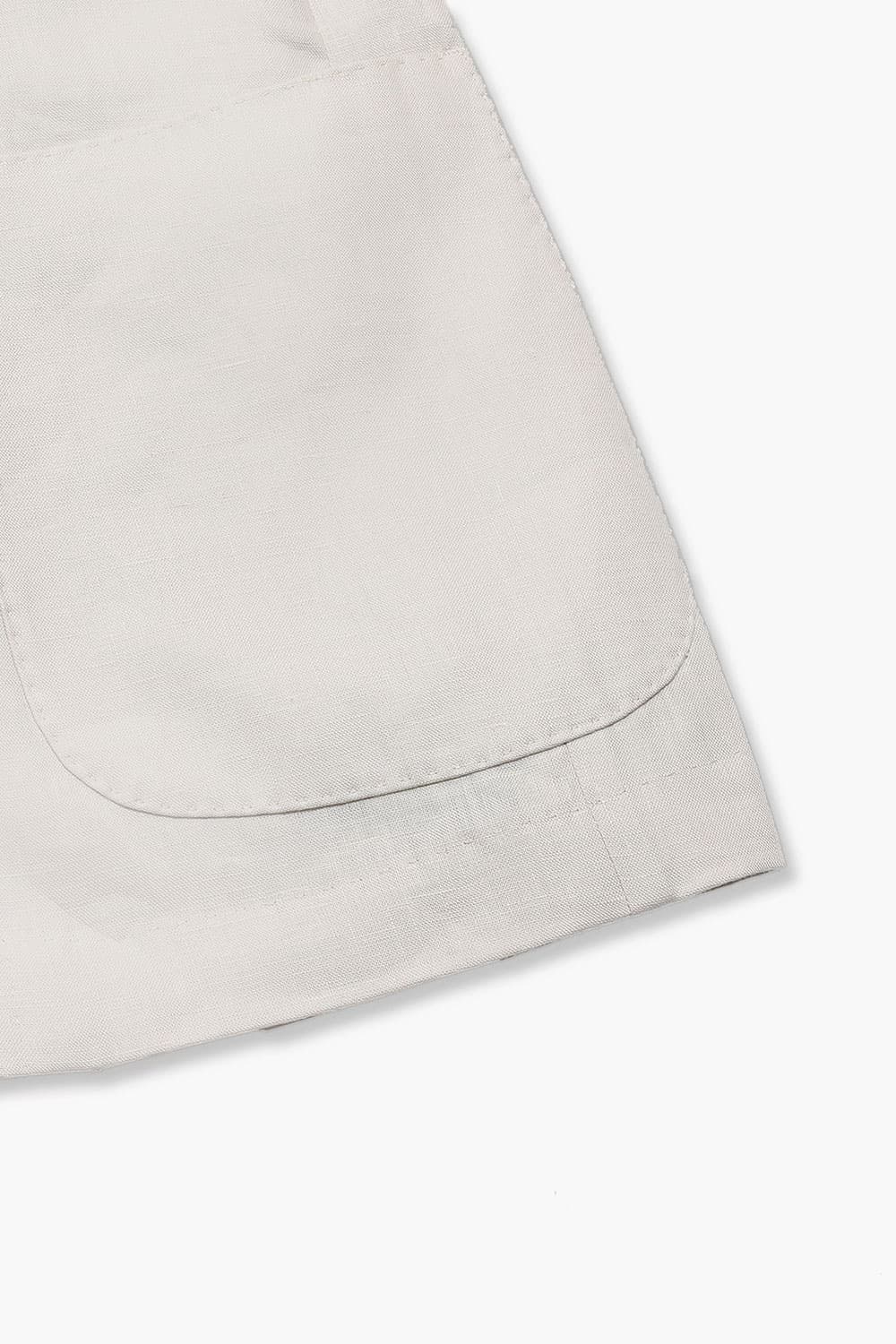 린넨 더블브레스티드 솔리드 재킷 라이트 베이지 RE3SMBAJA907R12