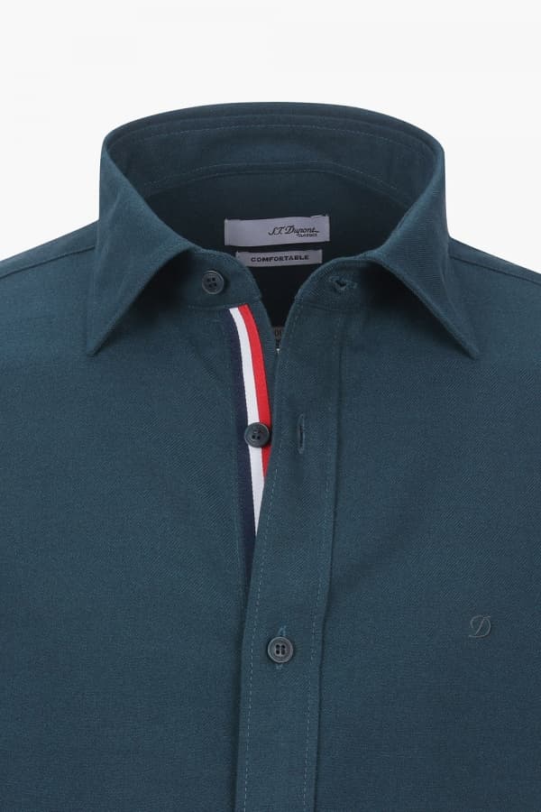 솔리드 기모 트리콜로르 957 컴포터블 셔츠 그린 SE3FM22LS957SGE