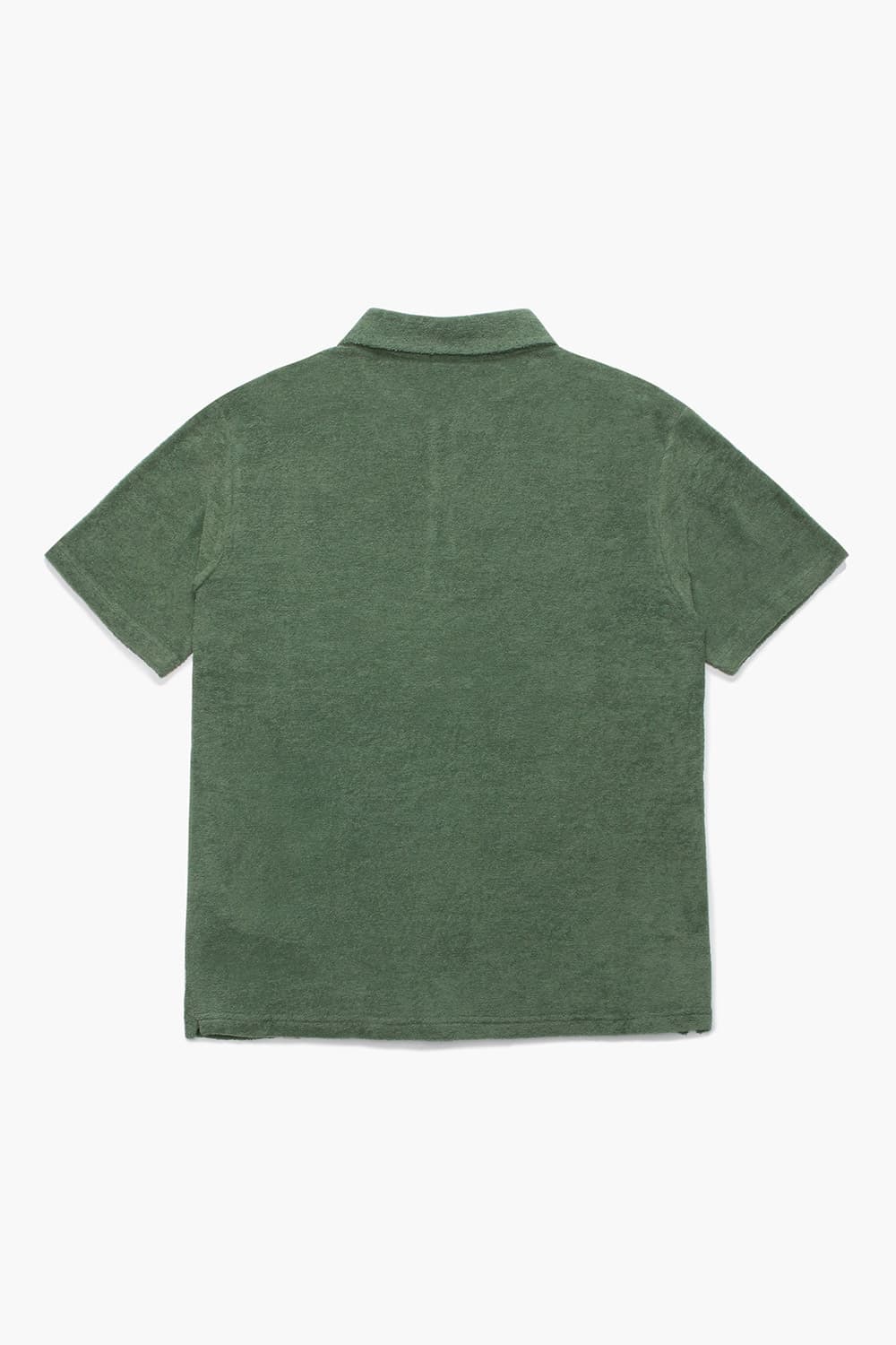 코튼 테리 카라넥 반소매 티셔츠 카키 RE3SMBAPO201R77