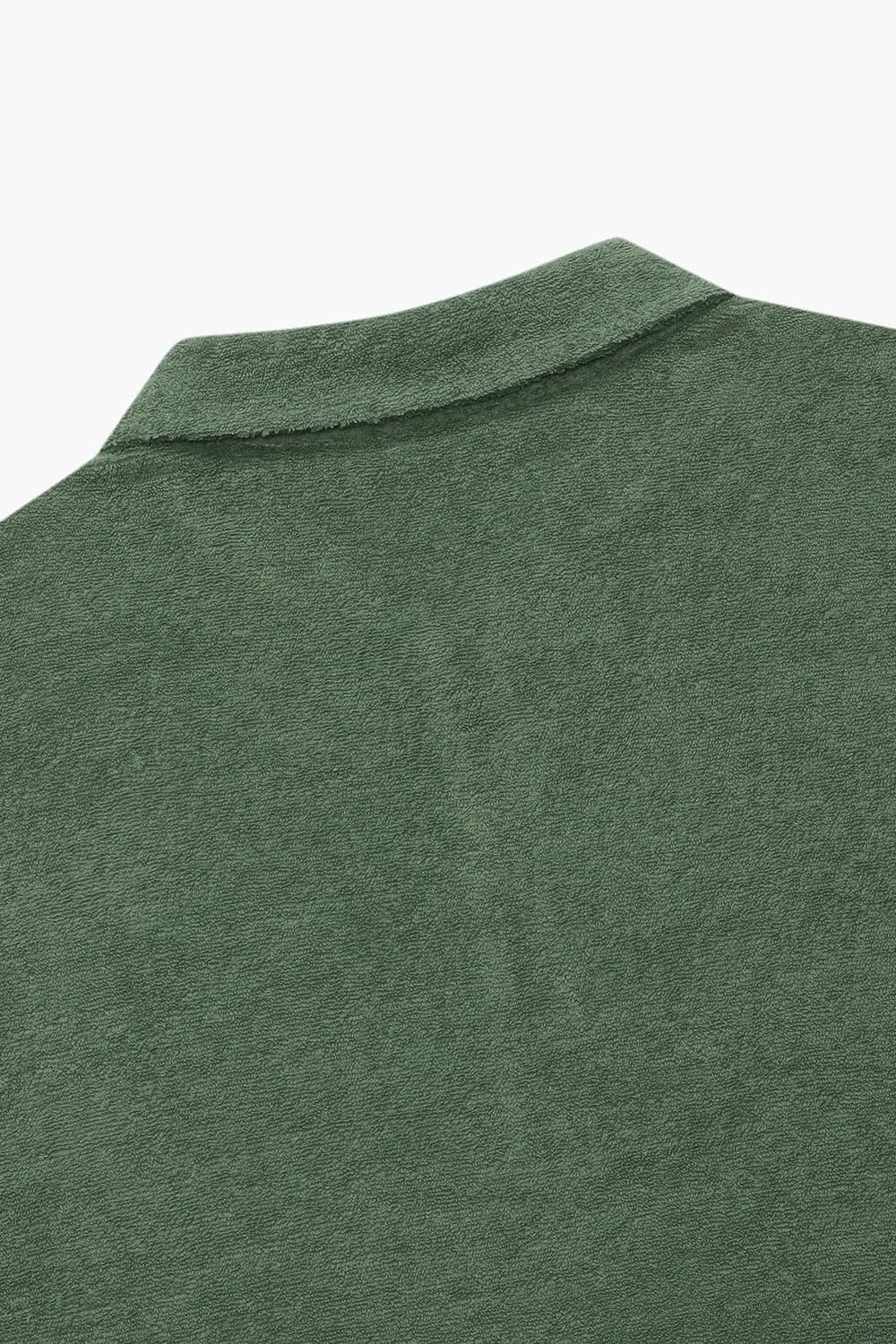 코튼 테리 카라넥 반소매 티셔츠 카키 RE3SMBAPO201R77