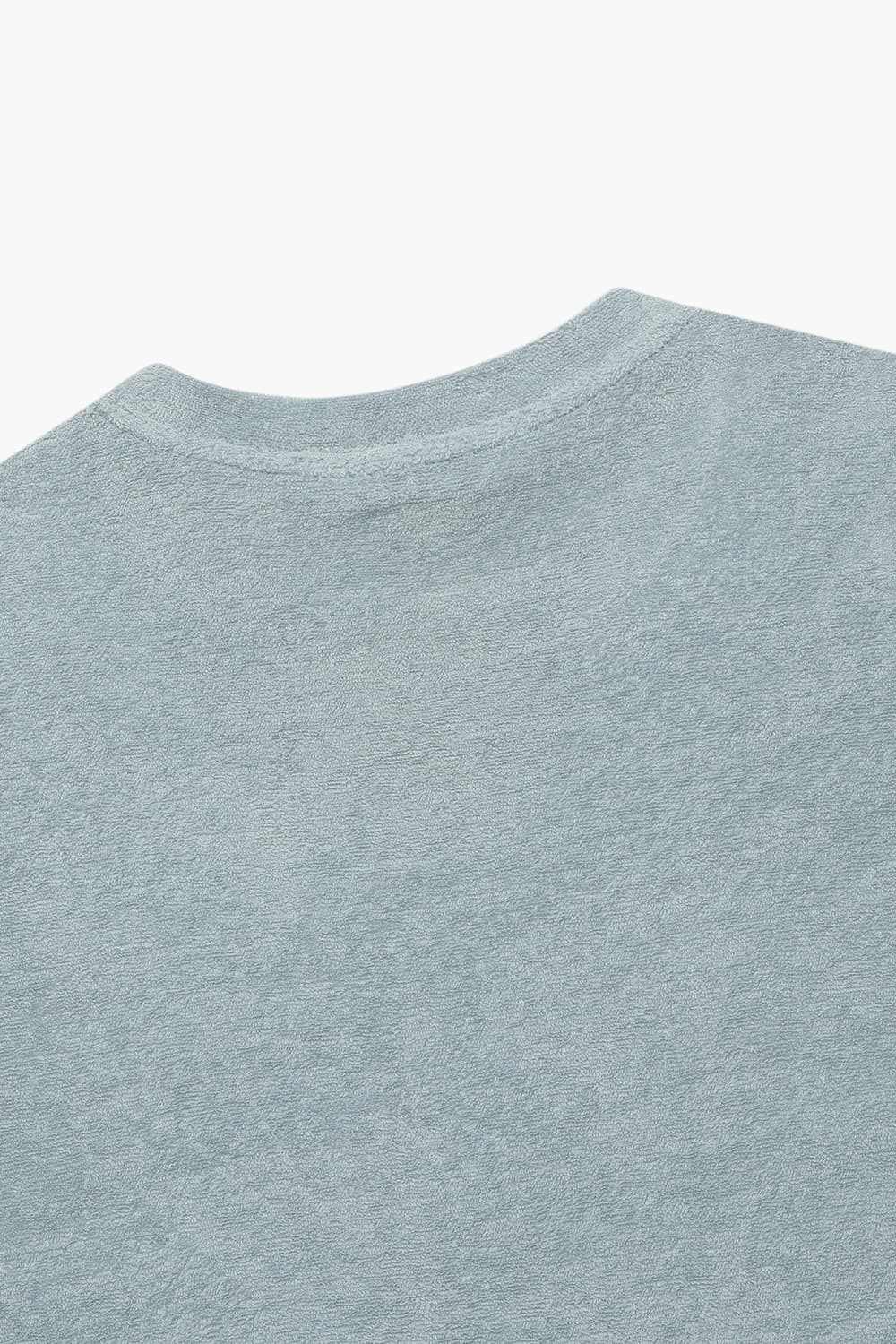 코튼 테리 라운드 반소매 티셔츠 라이트 블루 RE3SMBAPO251R60