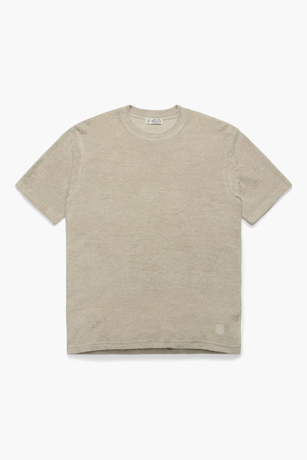 코튼 테리 라운드 반소매 티셔츠 베이지 RE3SMBAPO251R80