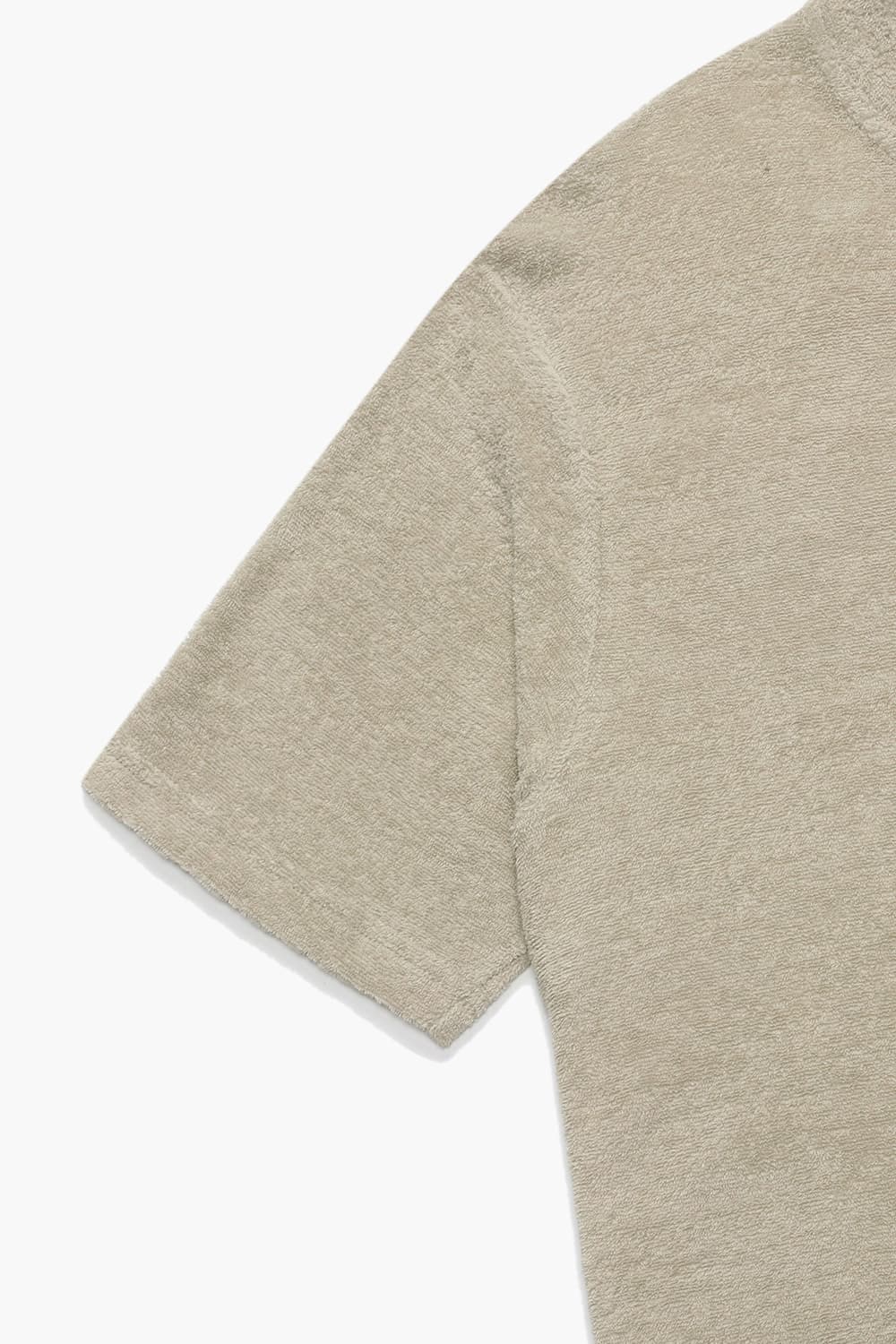 코튼 테리 라운드 반소매 티셔츠 베이지 RE3SMBAPO251R80