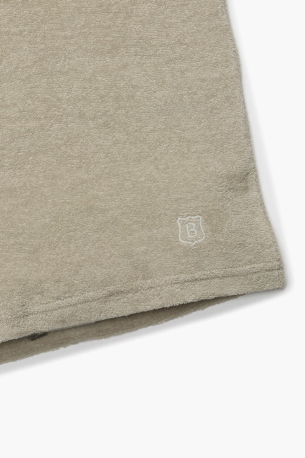 코튼 테리 라운드 반소매 티셔츠 베이지 RE3SMBAPO251R80