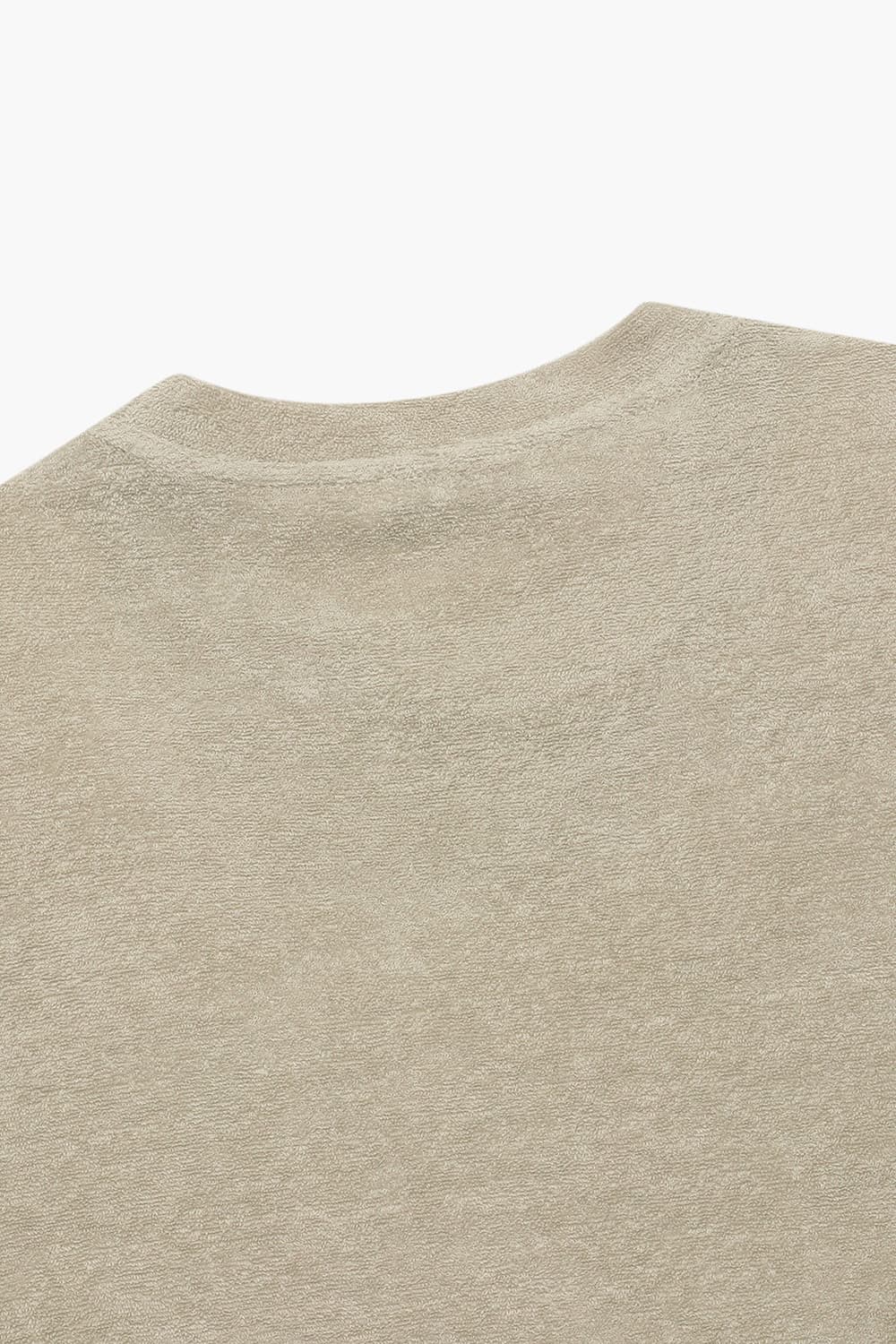 코튼 테리 라운드 반소매 티셔츠 베이지 RE3SMBAPO251R80