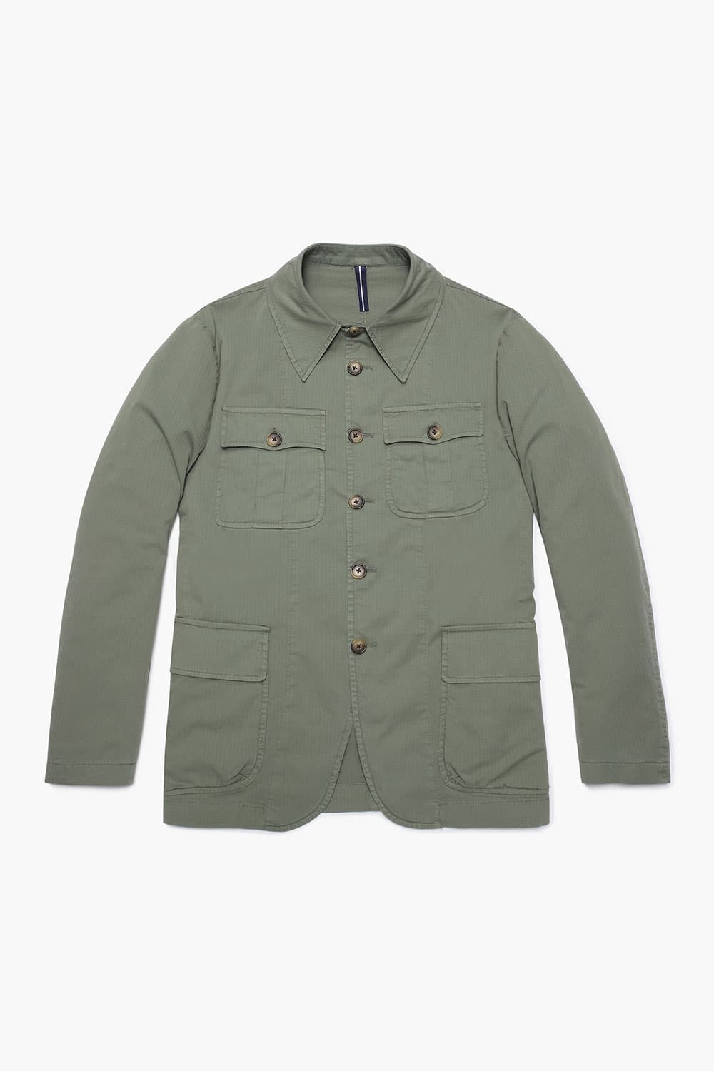 코튼 스트라이프패턴 사파리 자켓 그린 RE3SMBAOT901R75