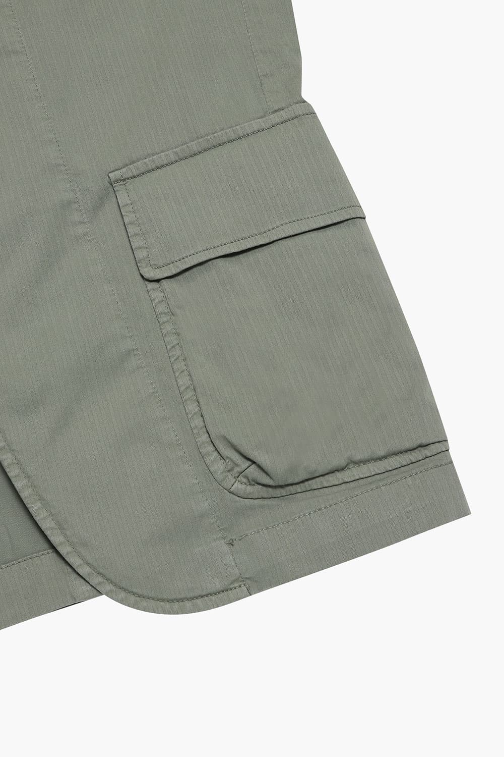 코튼 스트라이프패턴 사파리 자켓 그린 RE3SMBAOT901R75