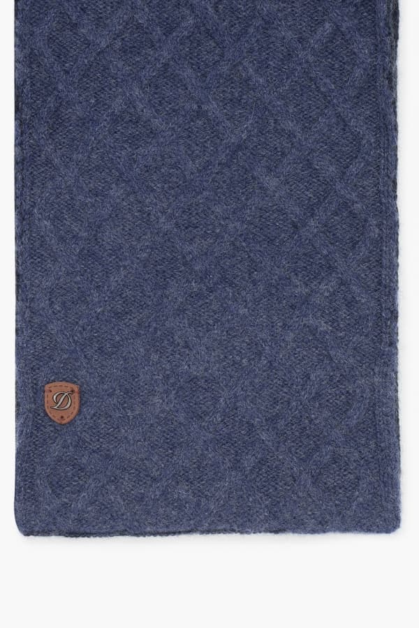 캐시미어 와플 조직 쁘띠 머플러 블루 TE3FM64EM444TBU