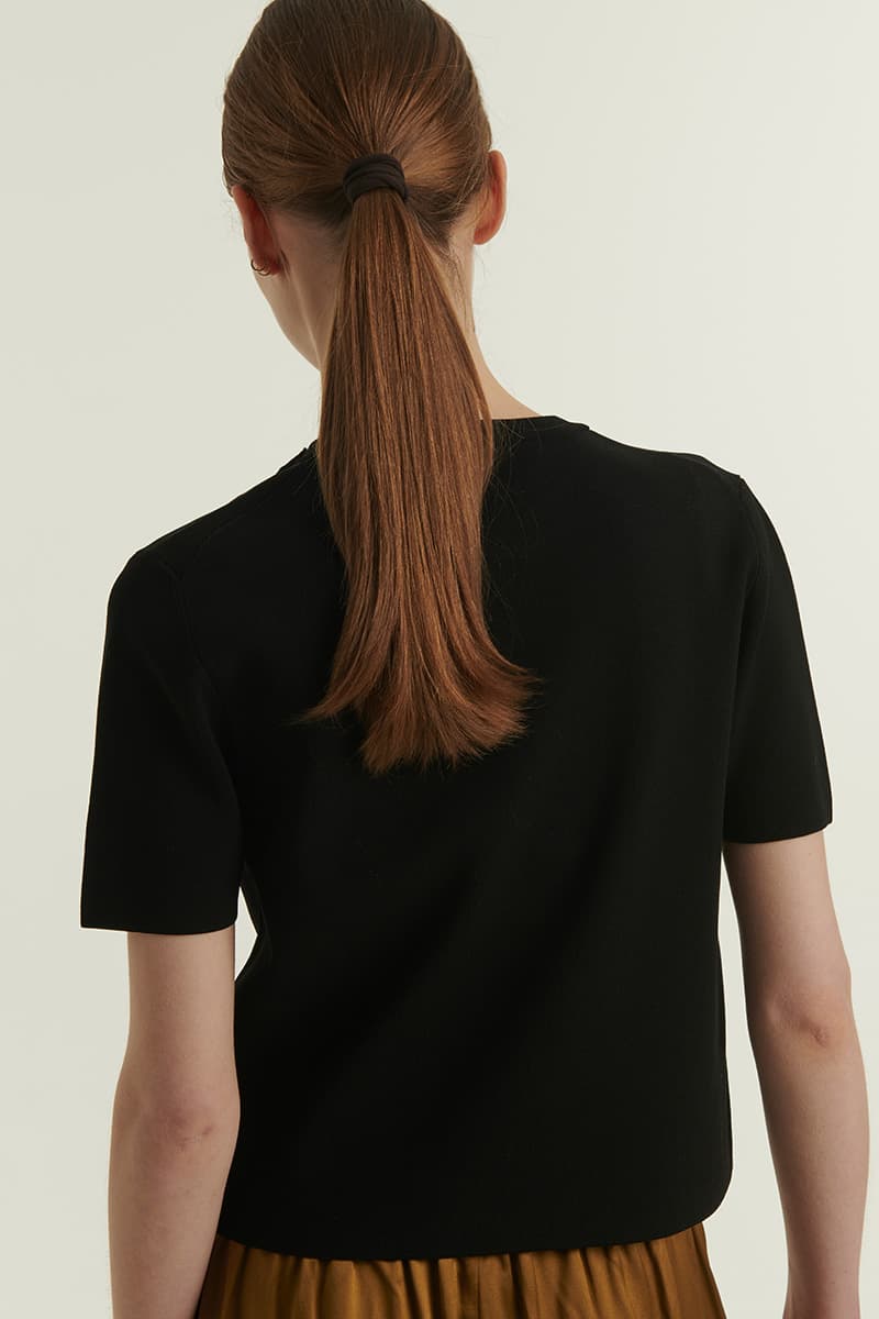 스트레치 숏슬리브스 니트 CE4SFYSTP027C99