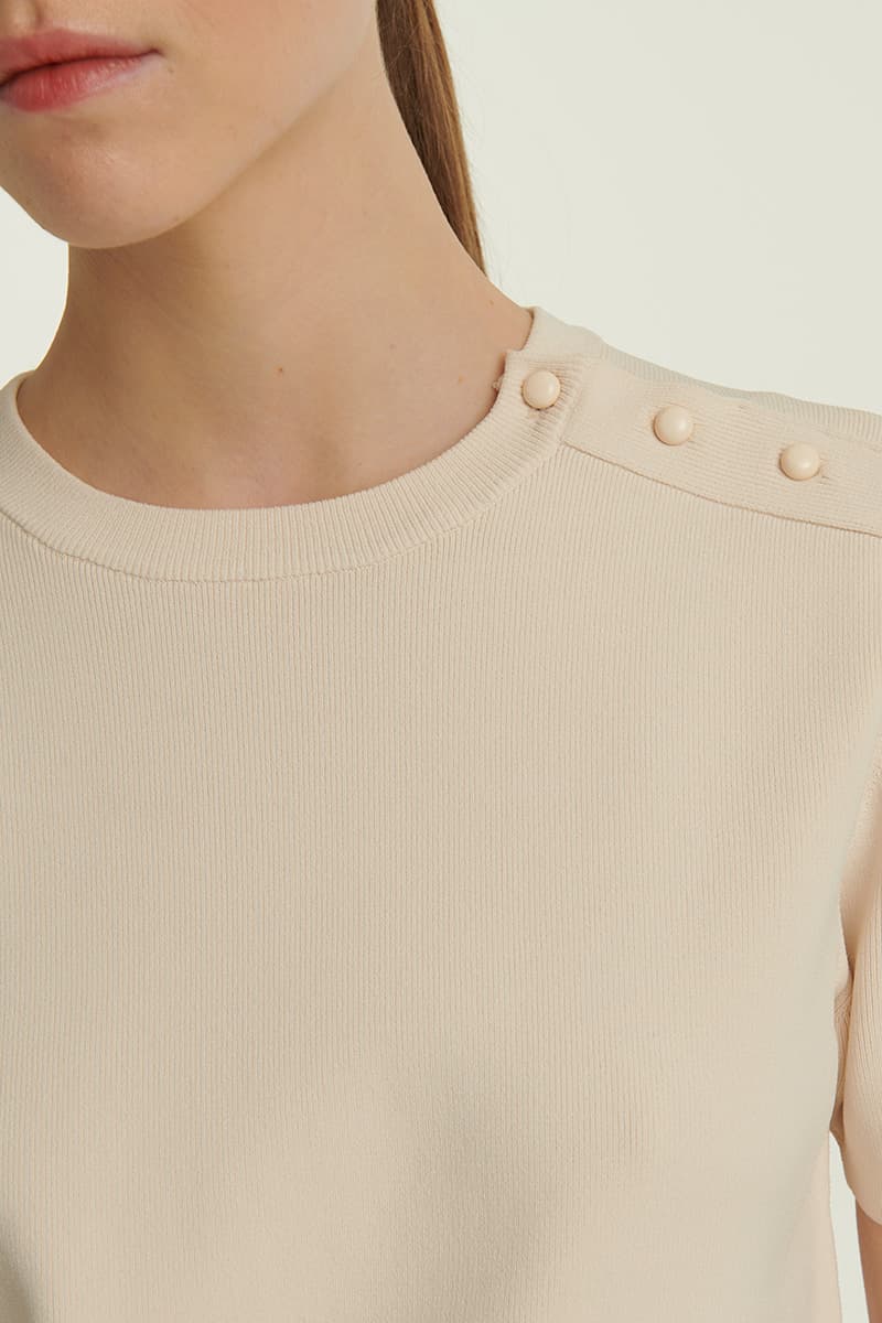 스트레치 숏슬리브스 니트 CE4SFYSTP027C01