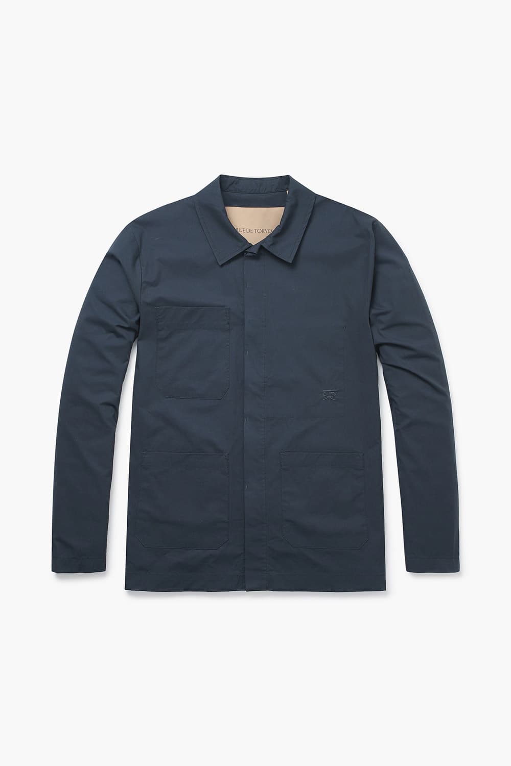 CANZU 코튼 베이직 빅 포켓 셔츠