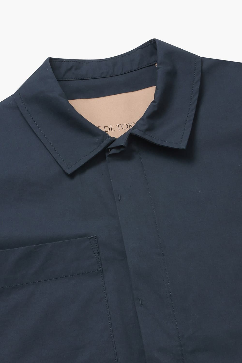 CANZU 코튼 베이직 빅 포켓 셔츠