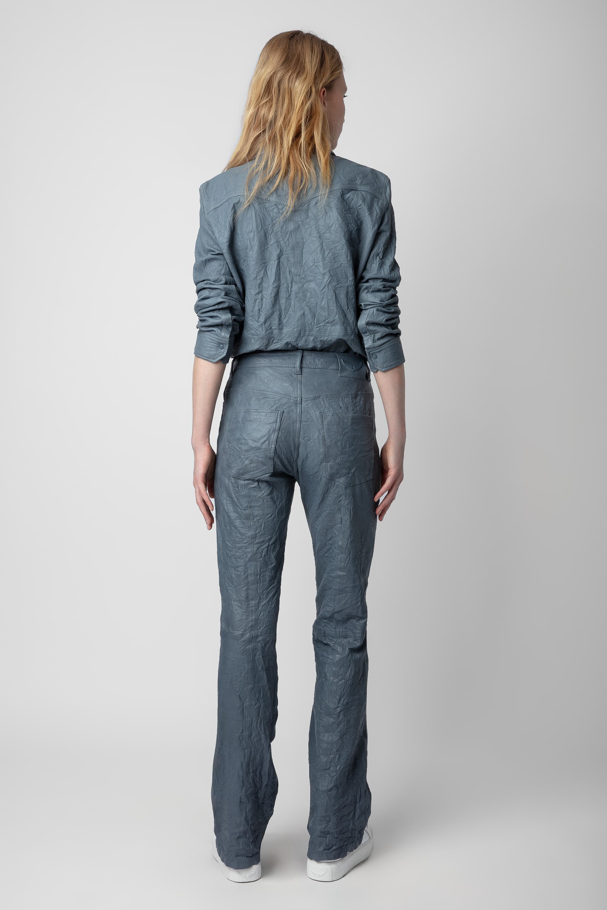 Pistol Crinkled Leather Pants