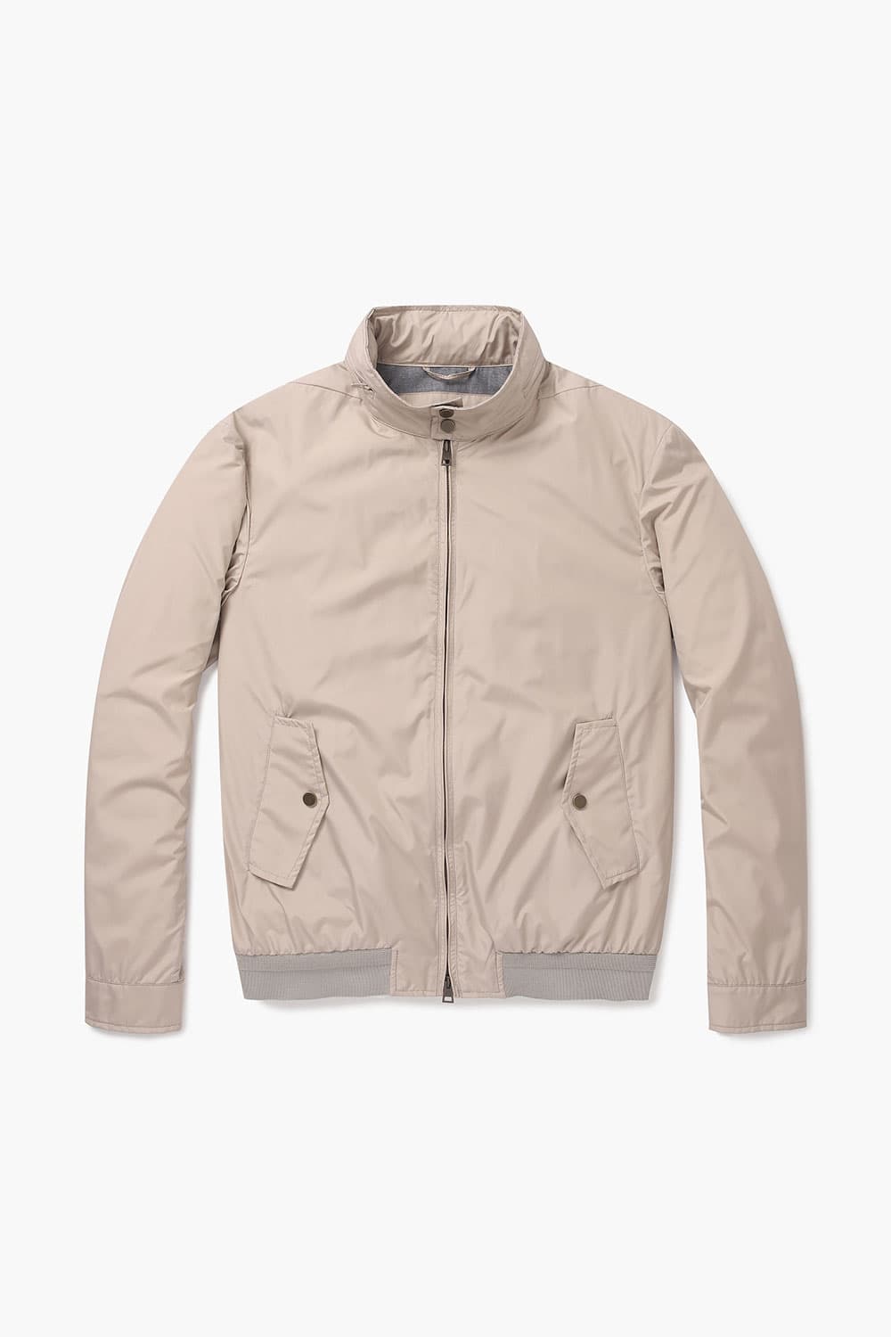 우븐 베이직 블루종 베이지 점퍼