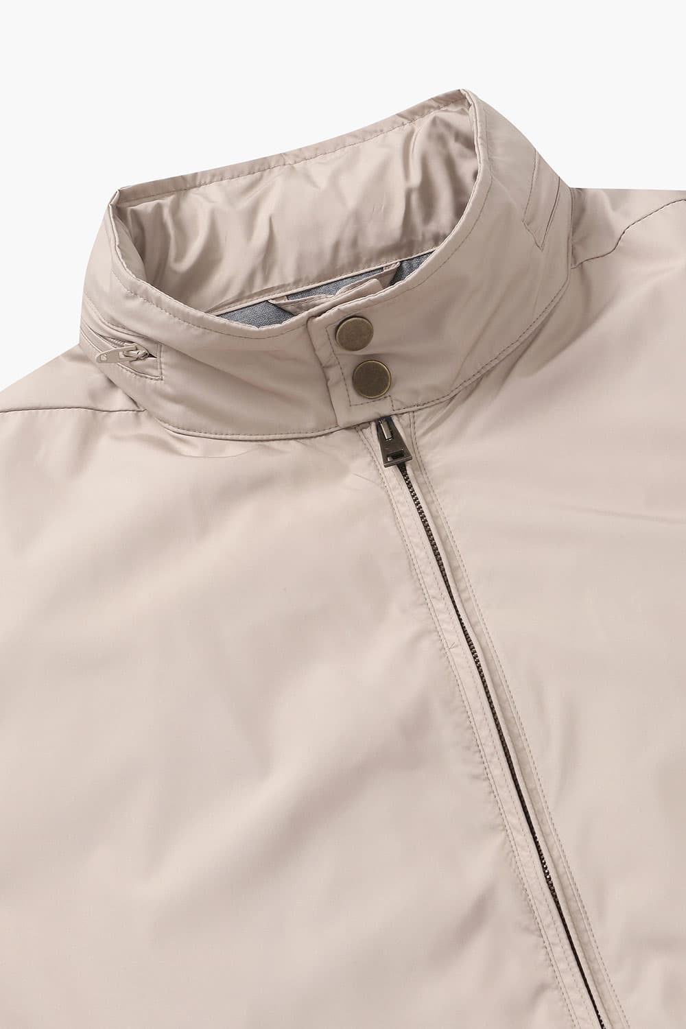 우븐 베이직 블루종 베이지 점퍼