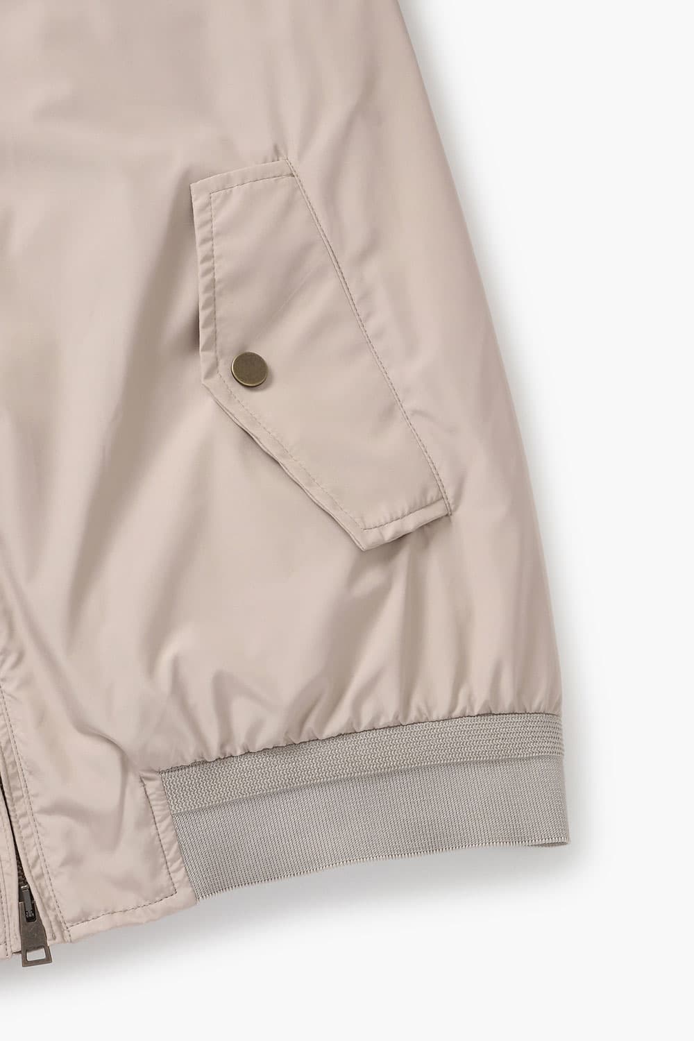 우븐 베이직 블루종 베이지 점퍼