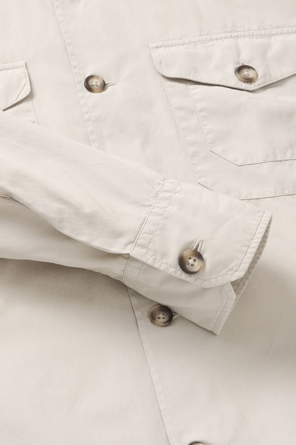 코튼 버튼 다운 투 포켓 셔츠 CA140P344009