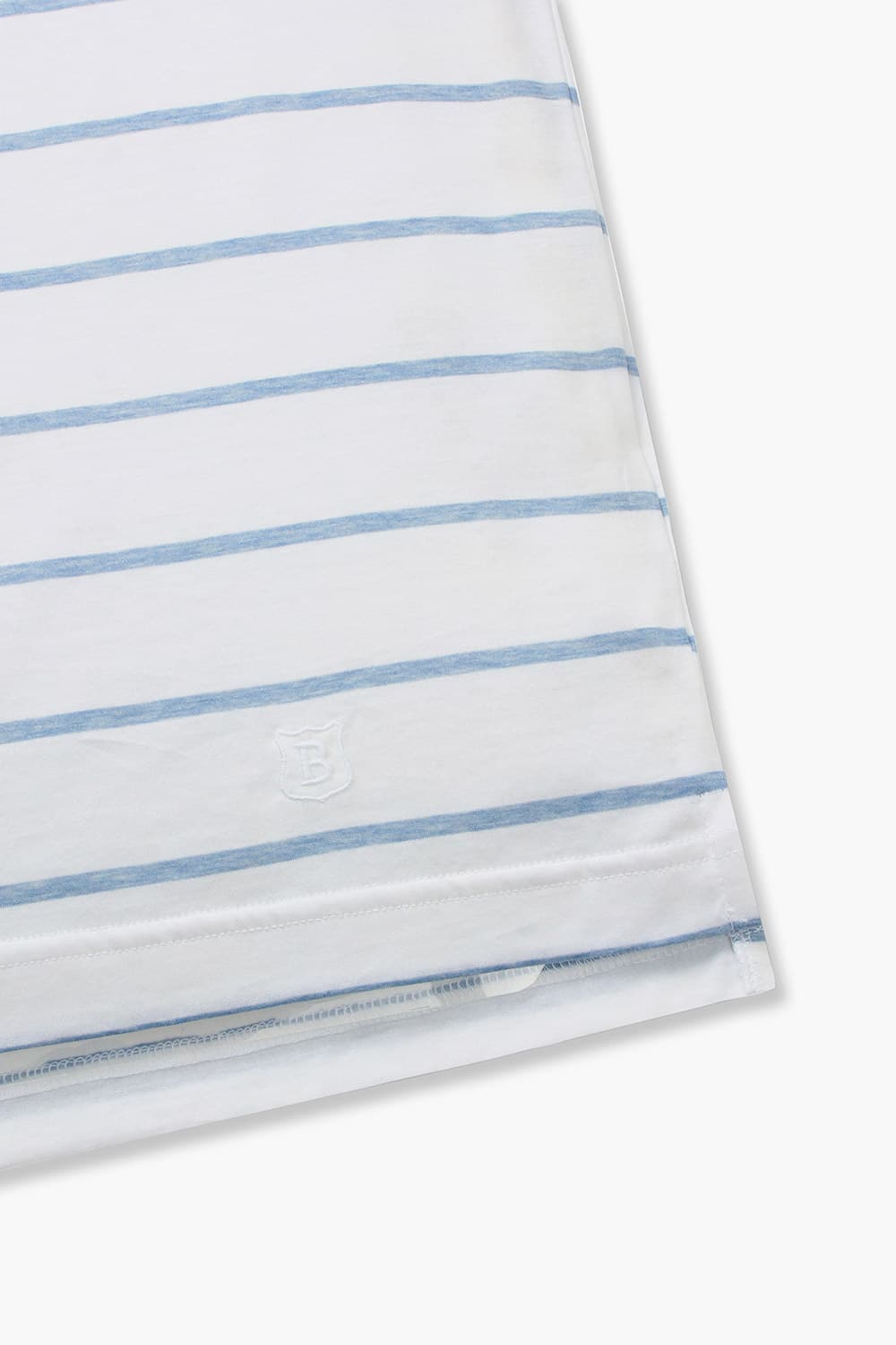 코튼 스트라이프 버튼 다운 반소매 티셔츠 65001P462001