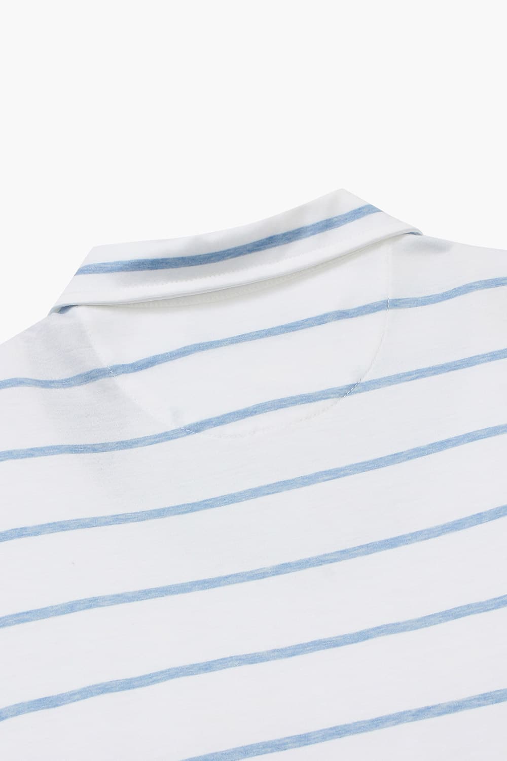 코튼 스트라이프 버튼 다운 반소매 티셔츠 65001P462001