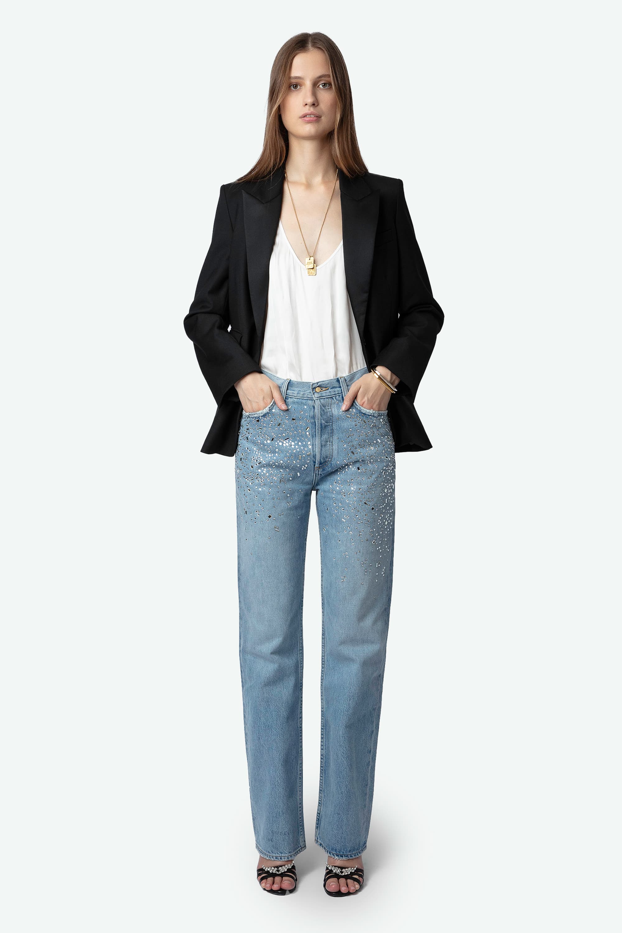 Stevie Strass Denim Pants