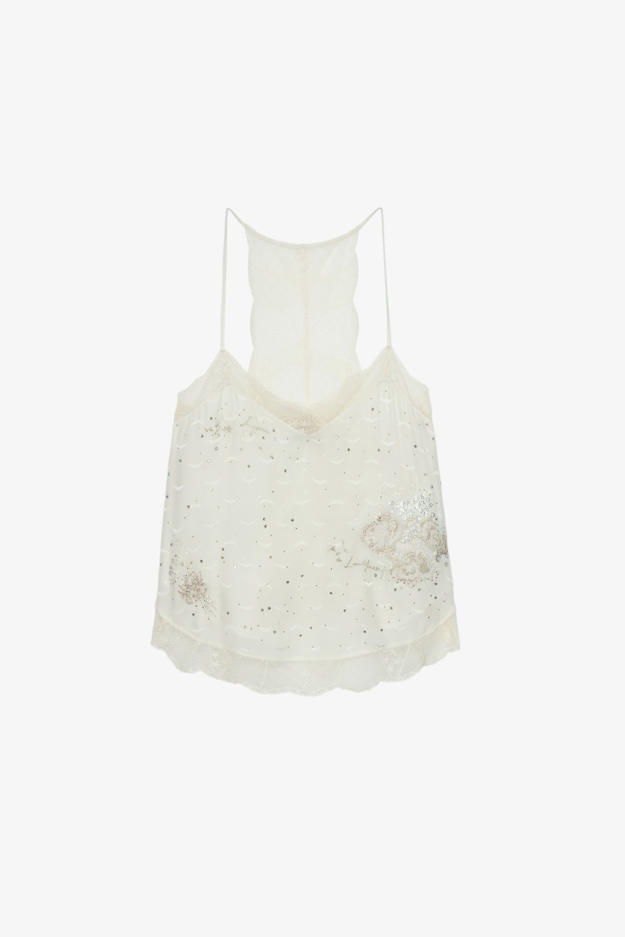 Claudy Strass Silk Camisole