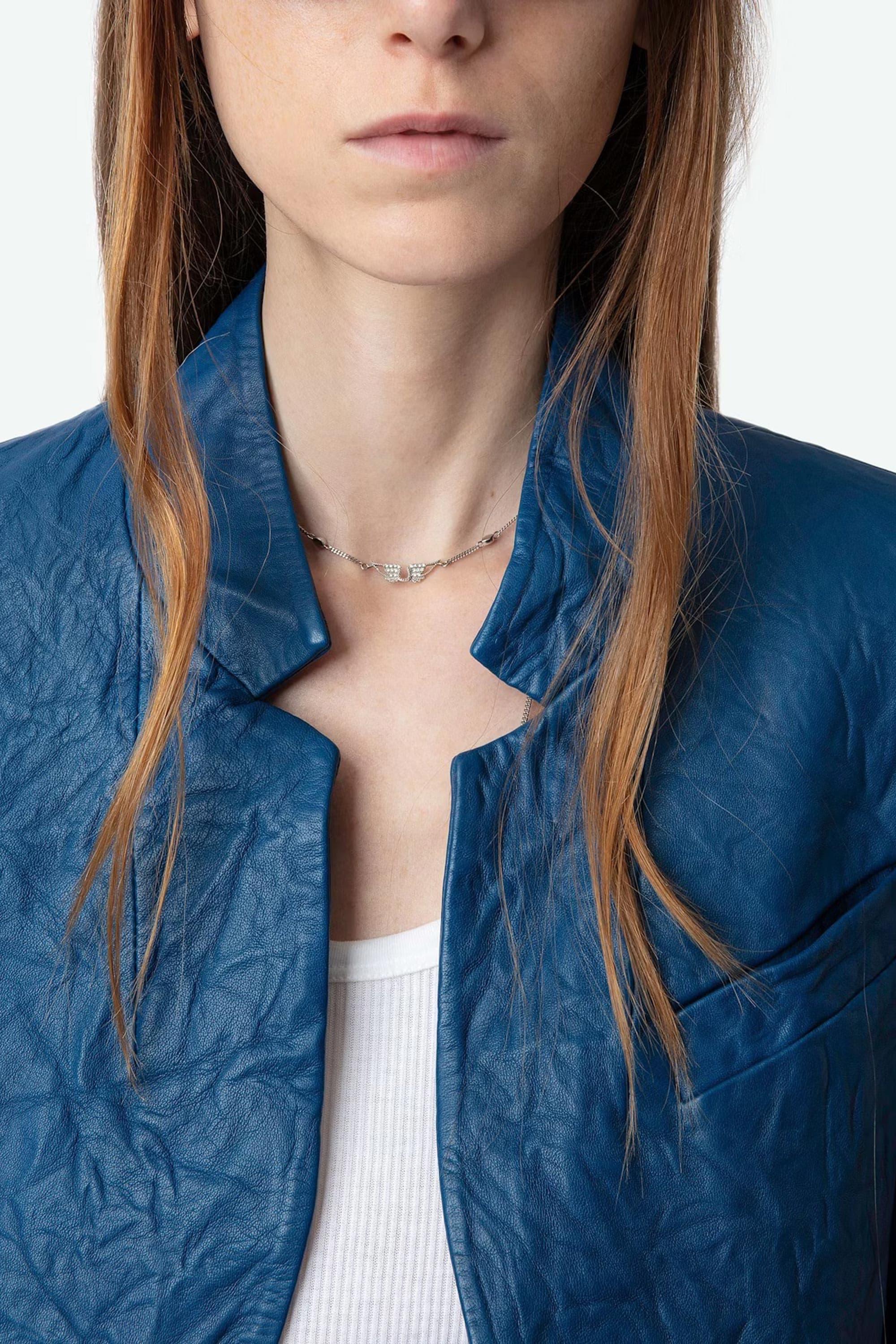Verys Crinkled Leather Jacket