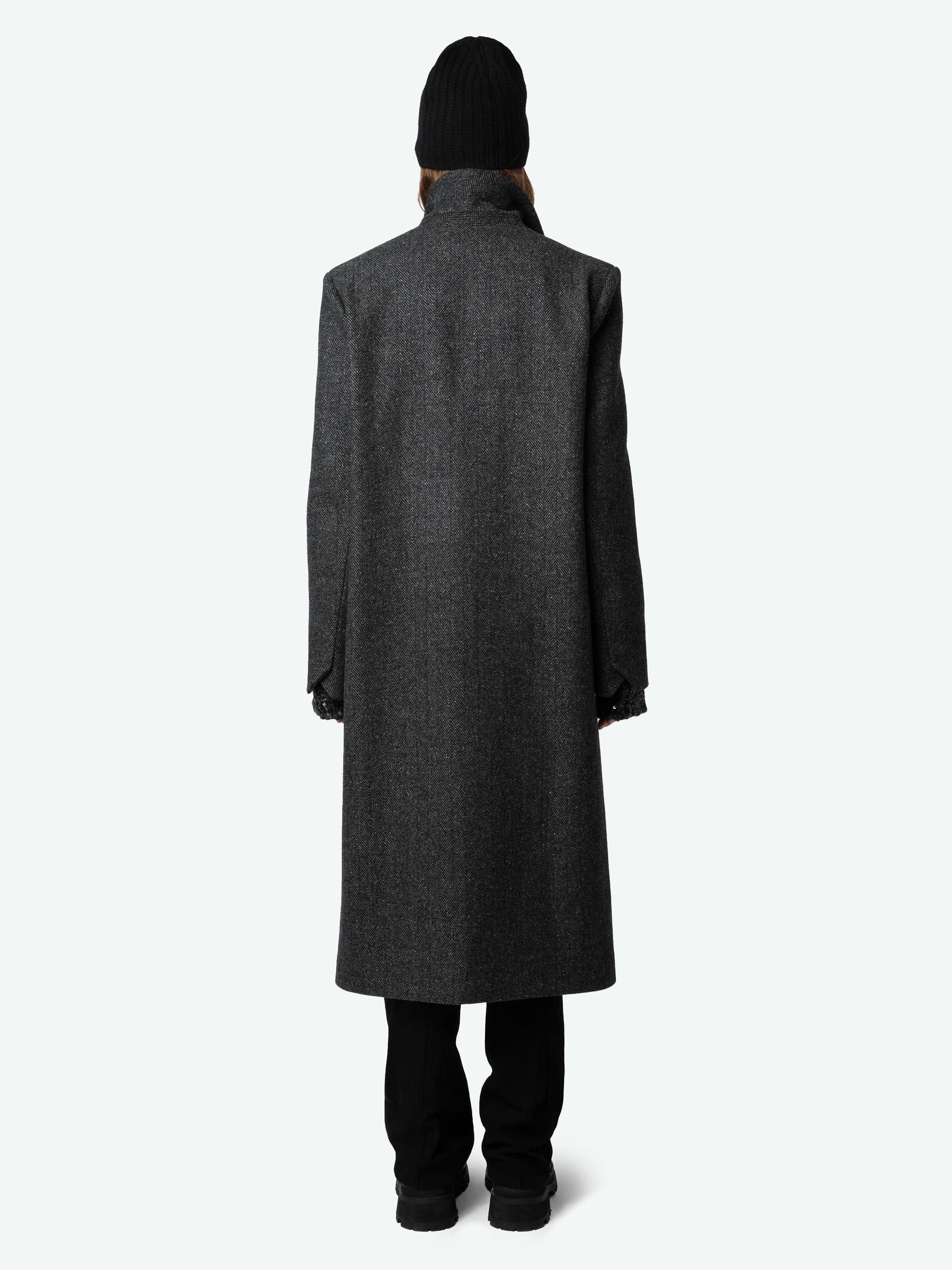 Mio Chevron Wool Coat