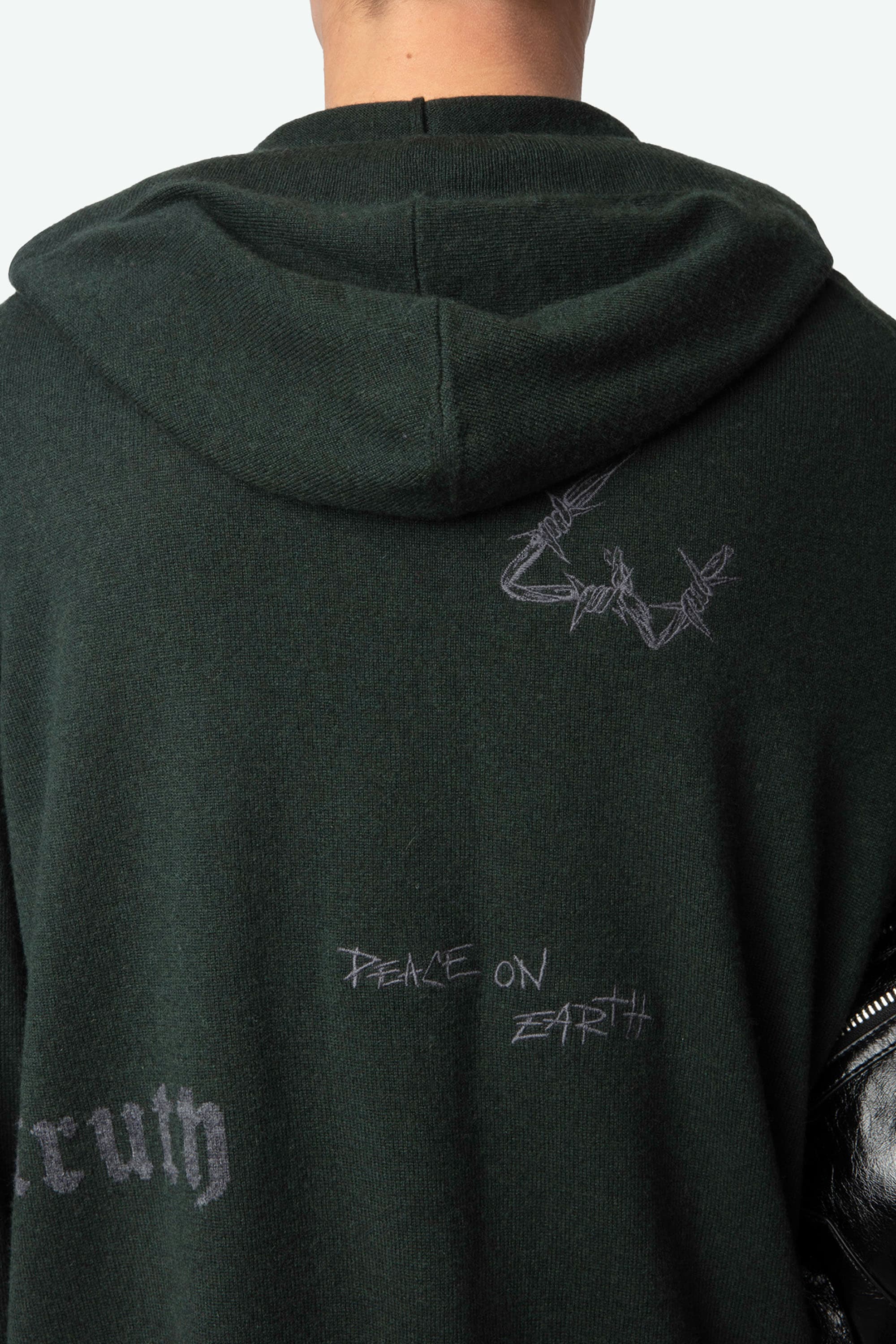 Clash Wool Zip-up Cardigan