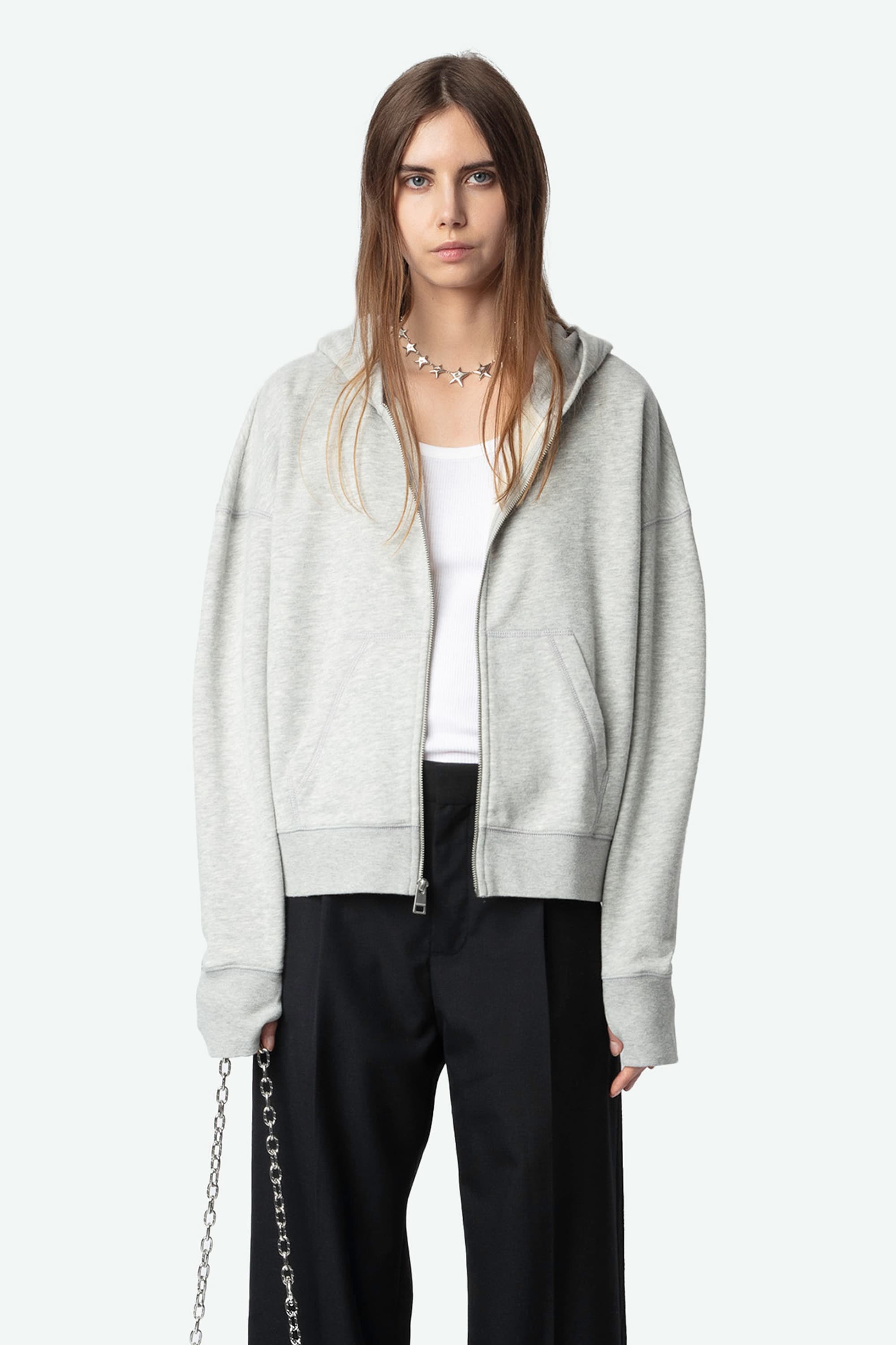 Mia Wings Strass Zip-Up Cardigan