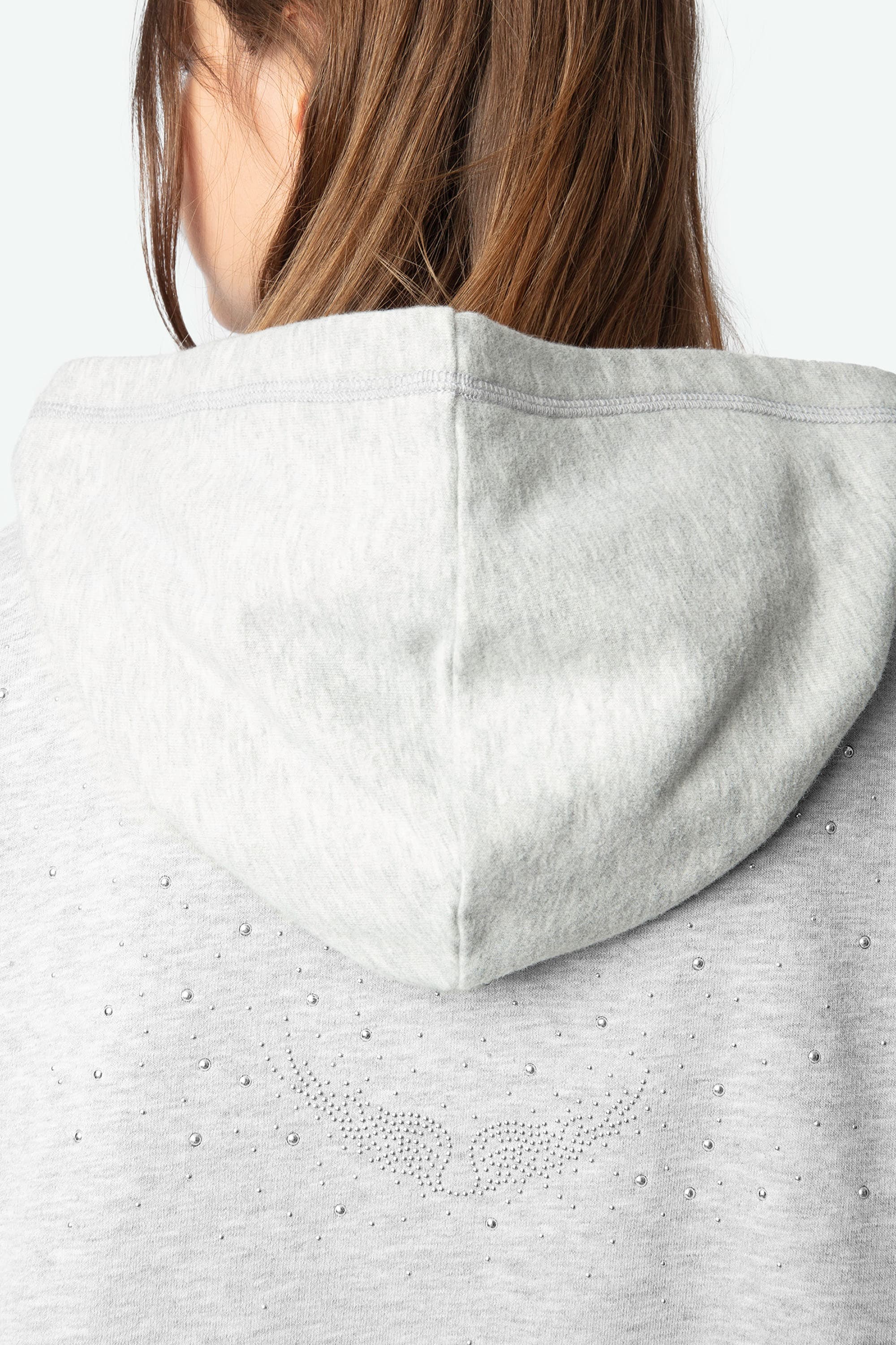 Mia Wings Strass Zip-Up Cardigan