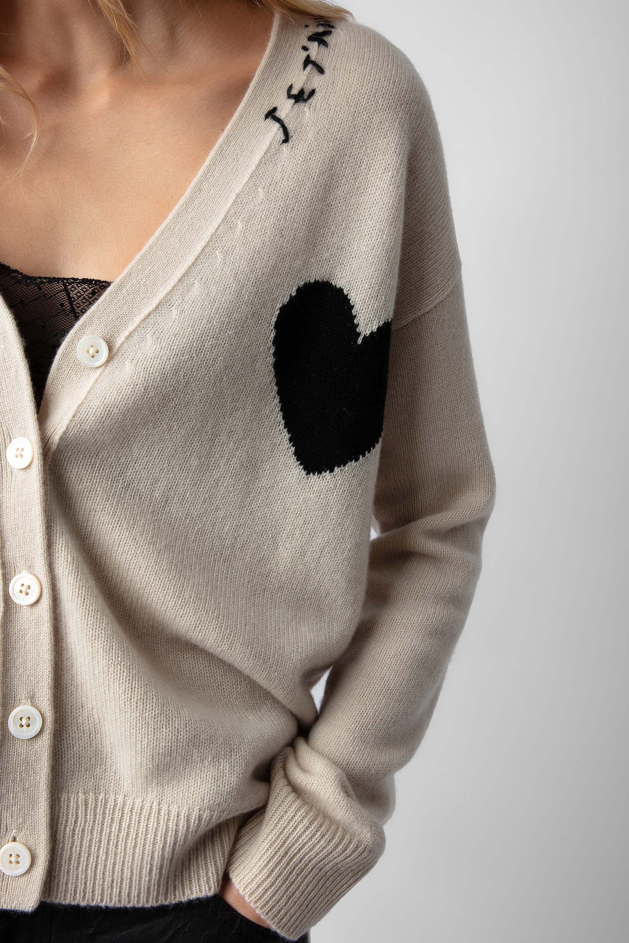 Mirka Heart Cashmere Cardigan