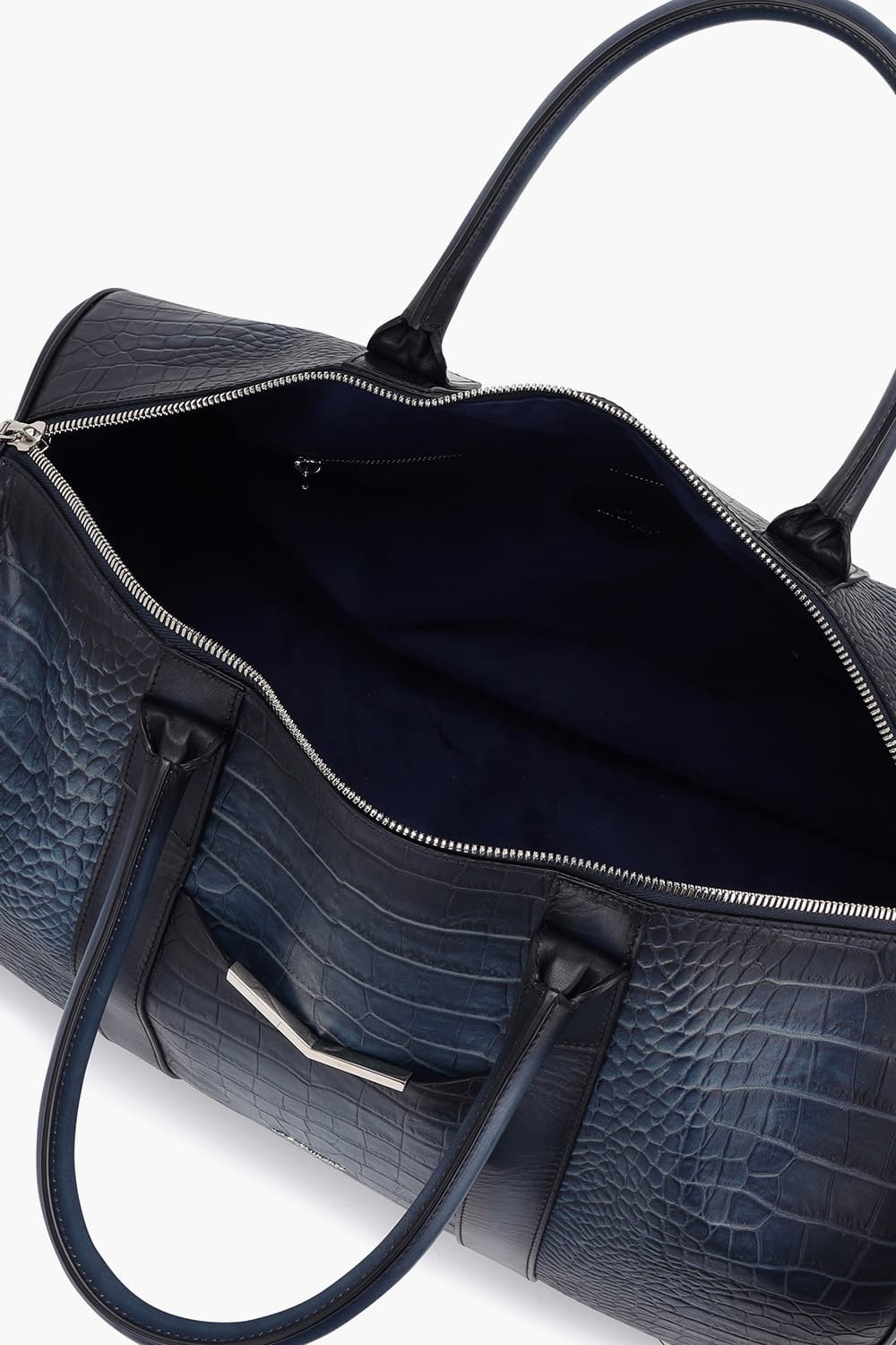 24 르글랑 아뜰리에 크로코패턴 트래블백 블루 CG191376Z