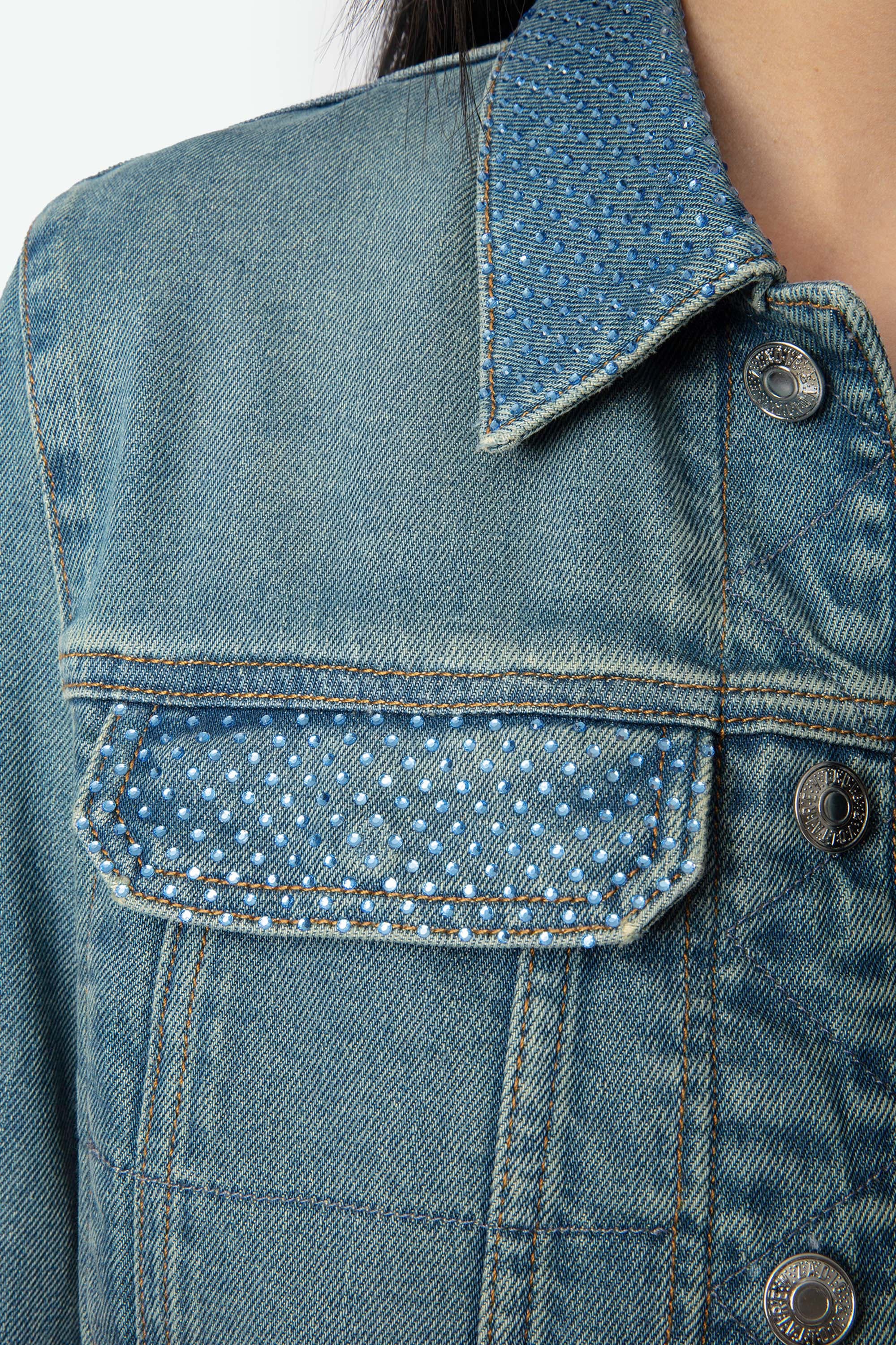 Kioky Strass Denim Jacket