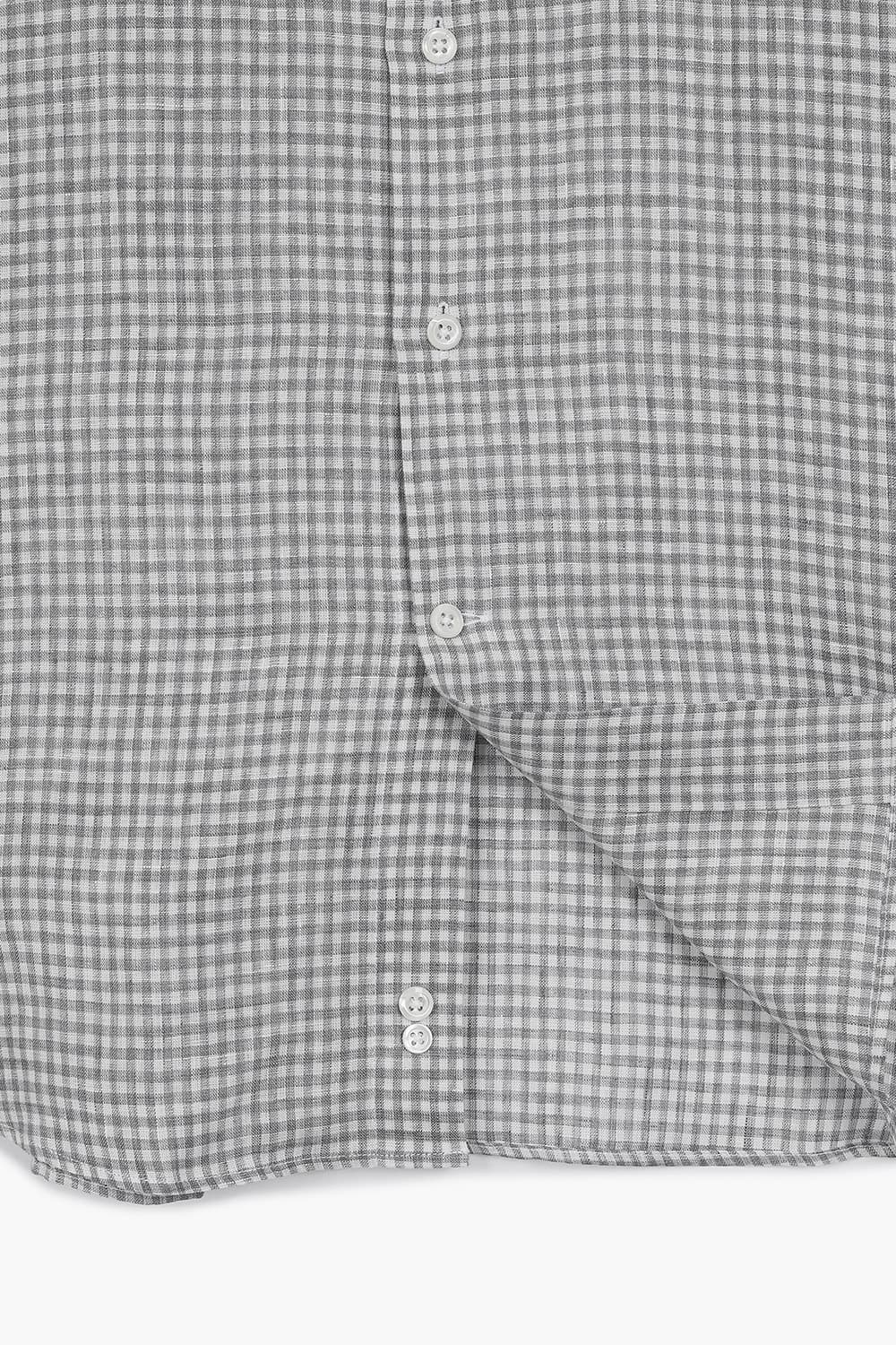 BEAULIEU 코튼 깅엄 체크 셔츠 BE070P544601