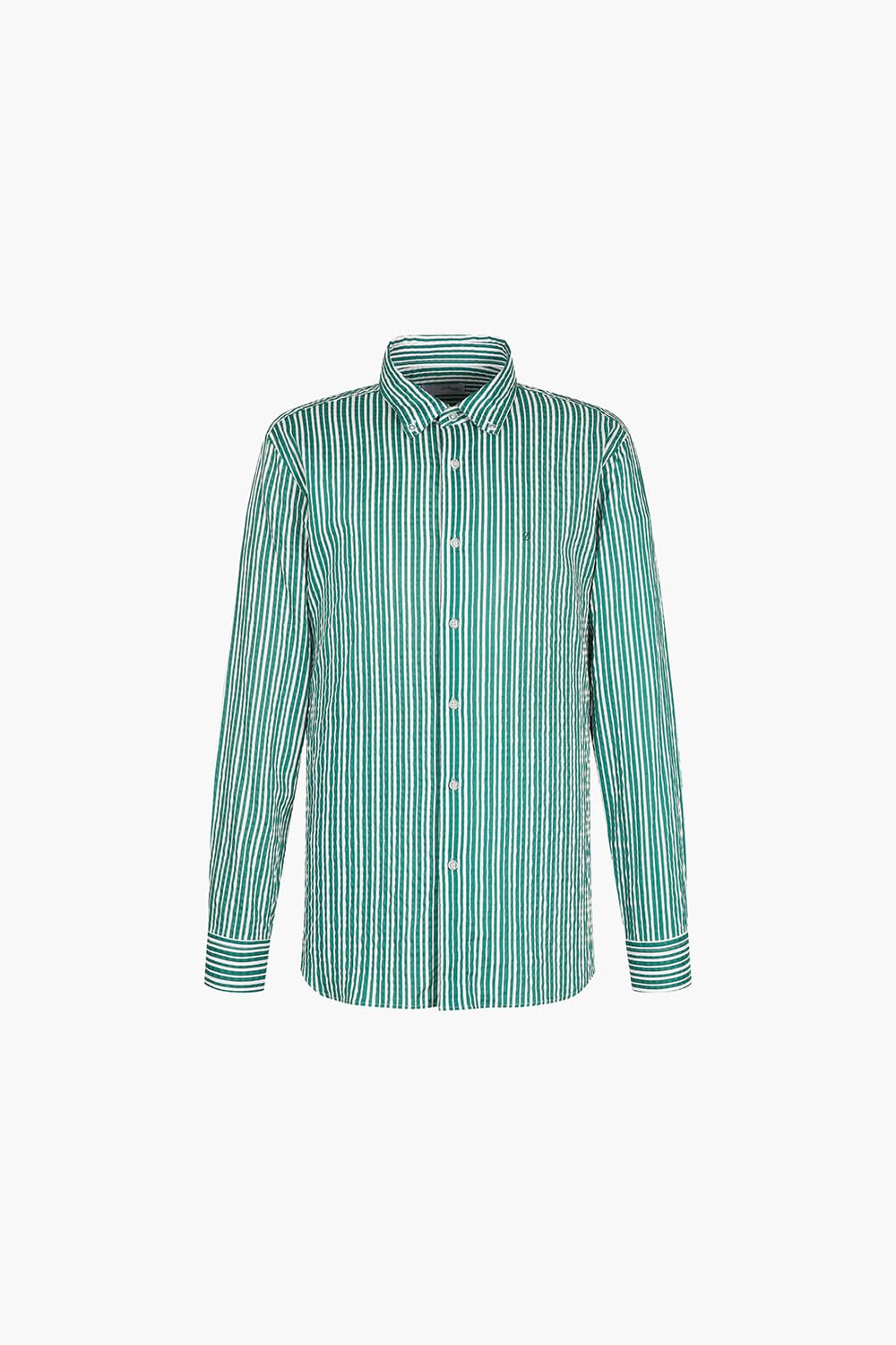 시어서커 스트라이프 324 컴포터블 셔츠 그린 SE5SM21LS324SGE