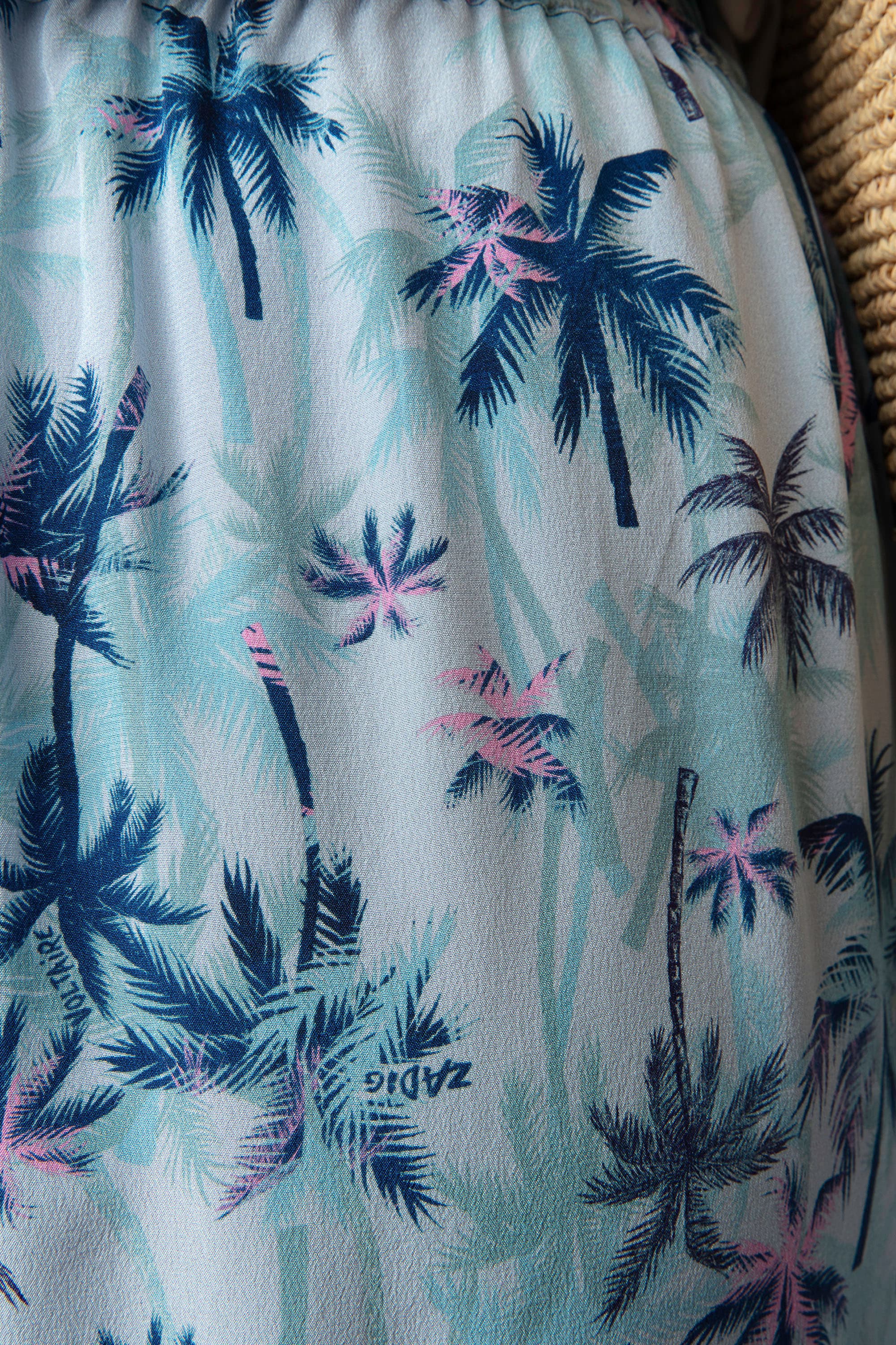Pin Palm Silk Pants