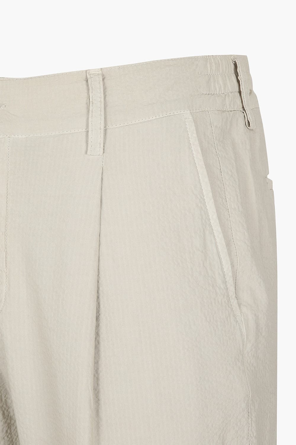 SEERSUCKER 코튼 핀턱 스트레이트 팬츠 AMALFIC59620