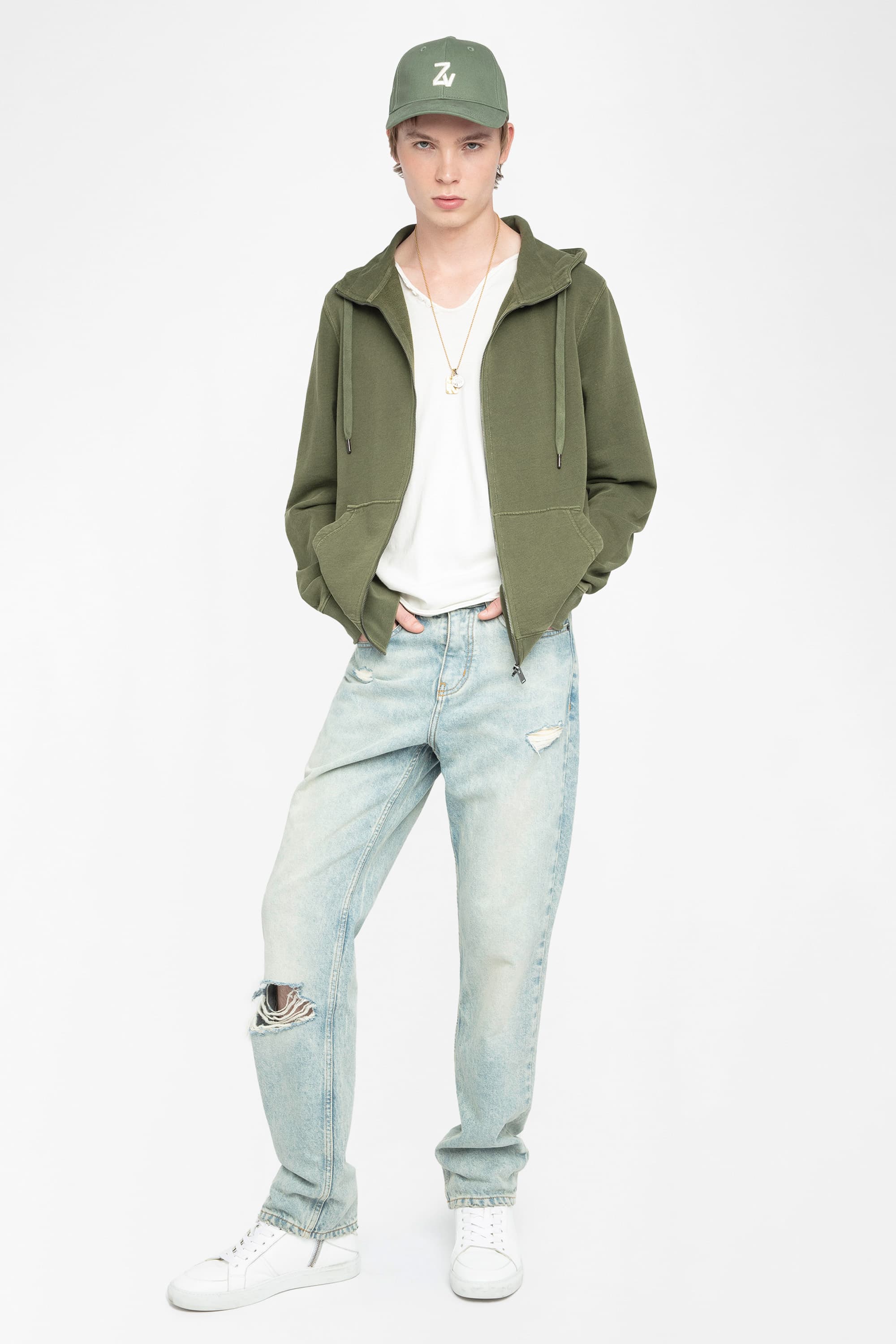 Alex Skull Zip-Up Cardigan