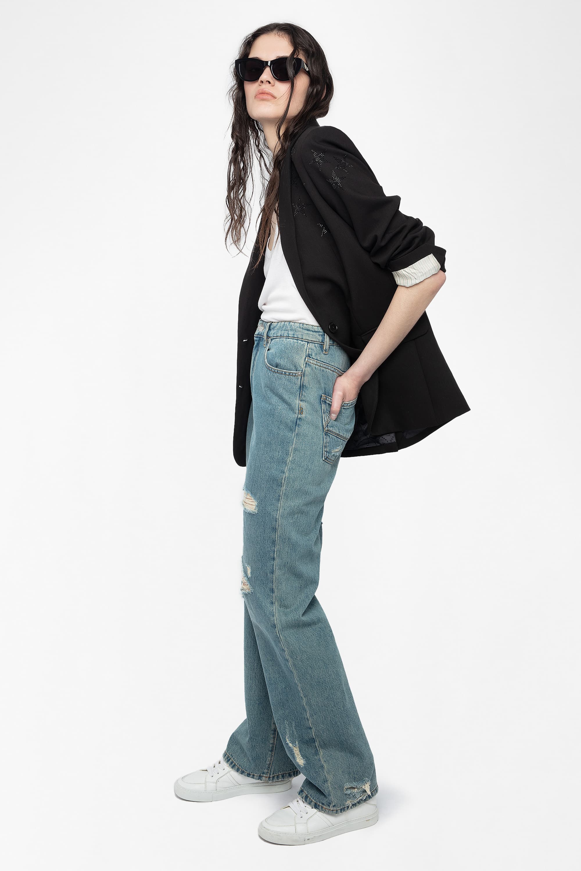 Elio Destroyed Denim Pants