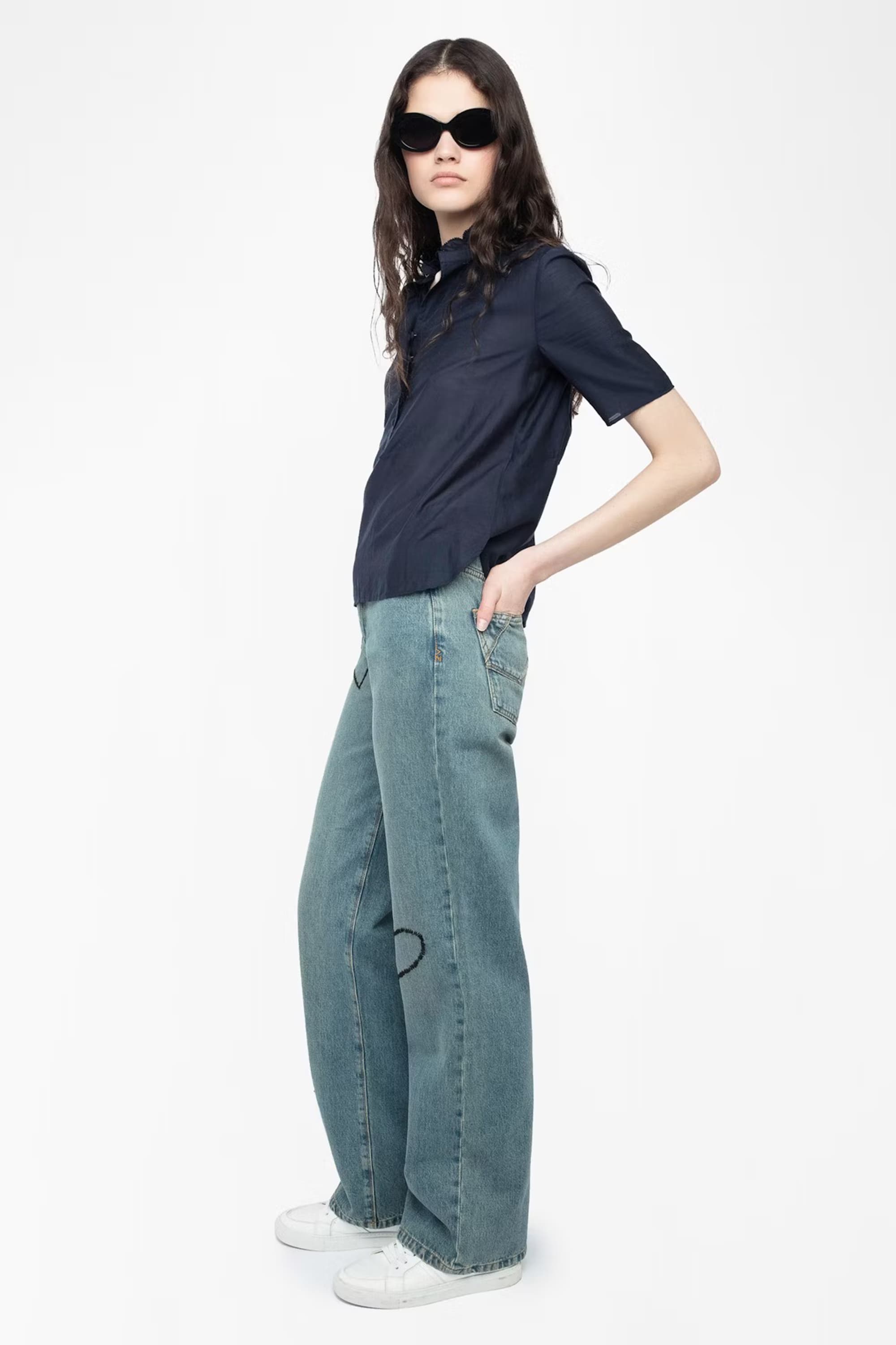 Elio Heart Denim Pants