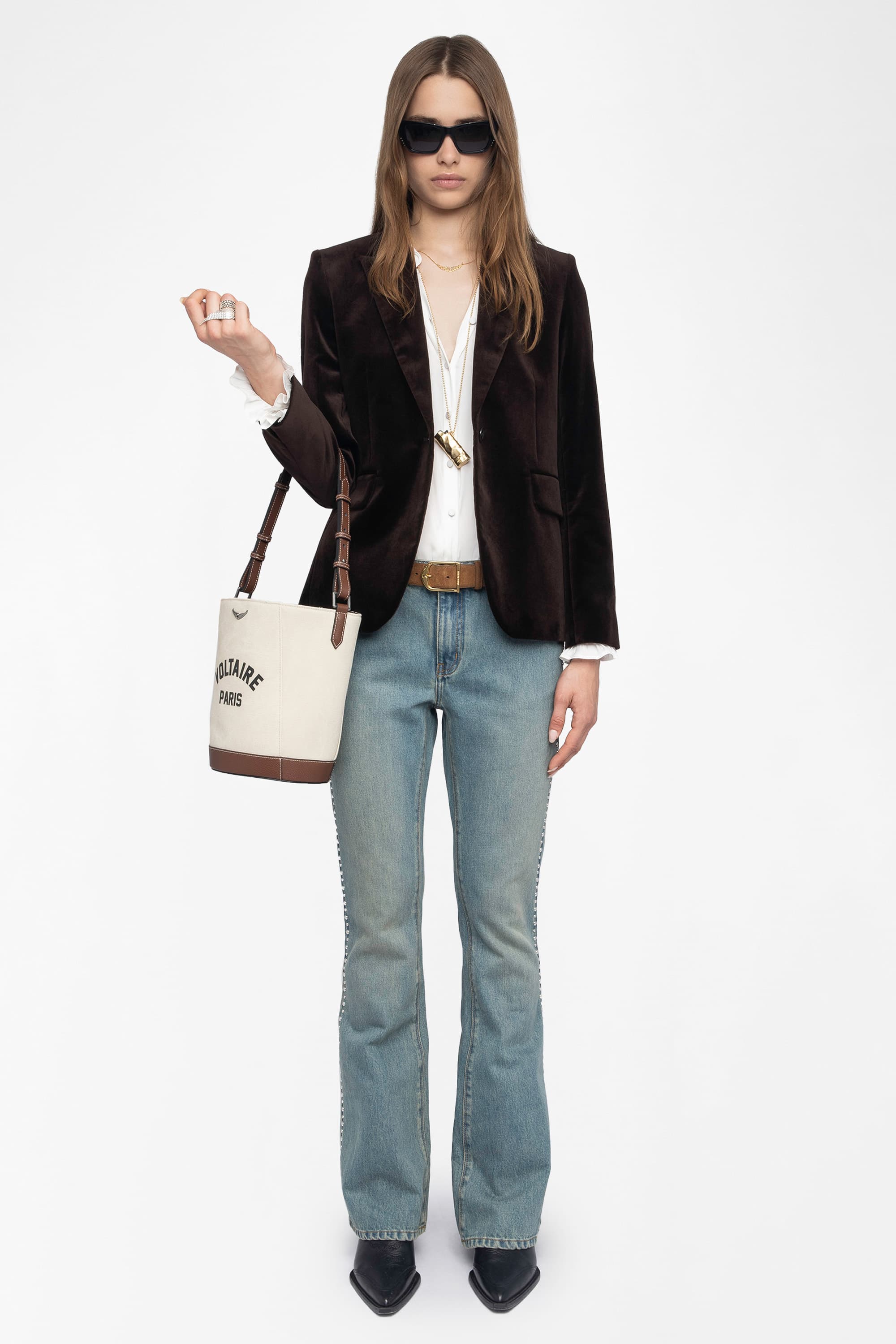 Eclip Studs Denim Pants