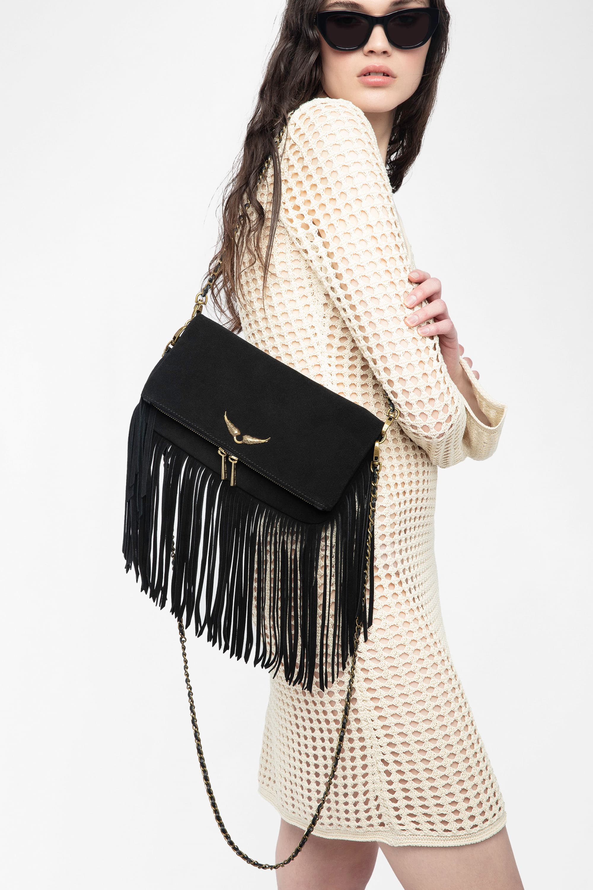 Rock Suede Fringes Bag