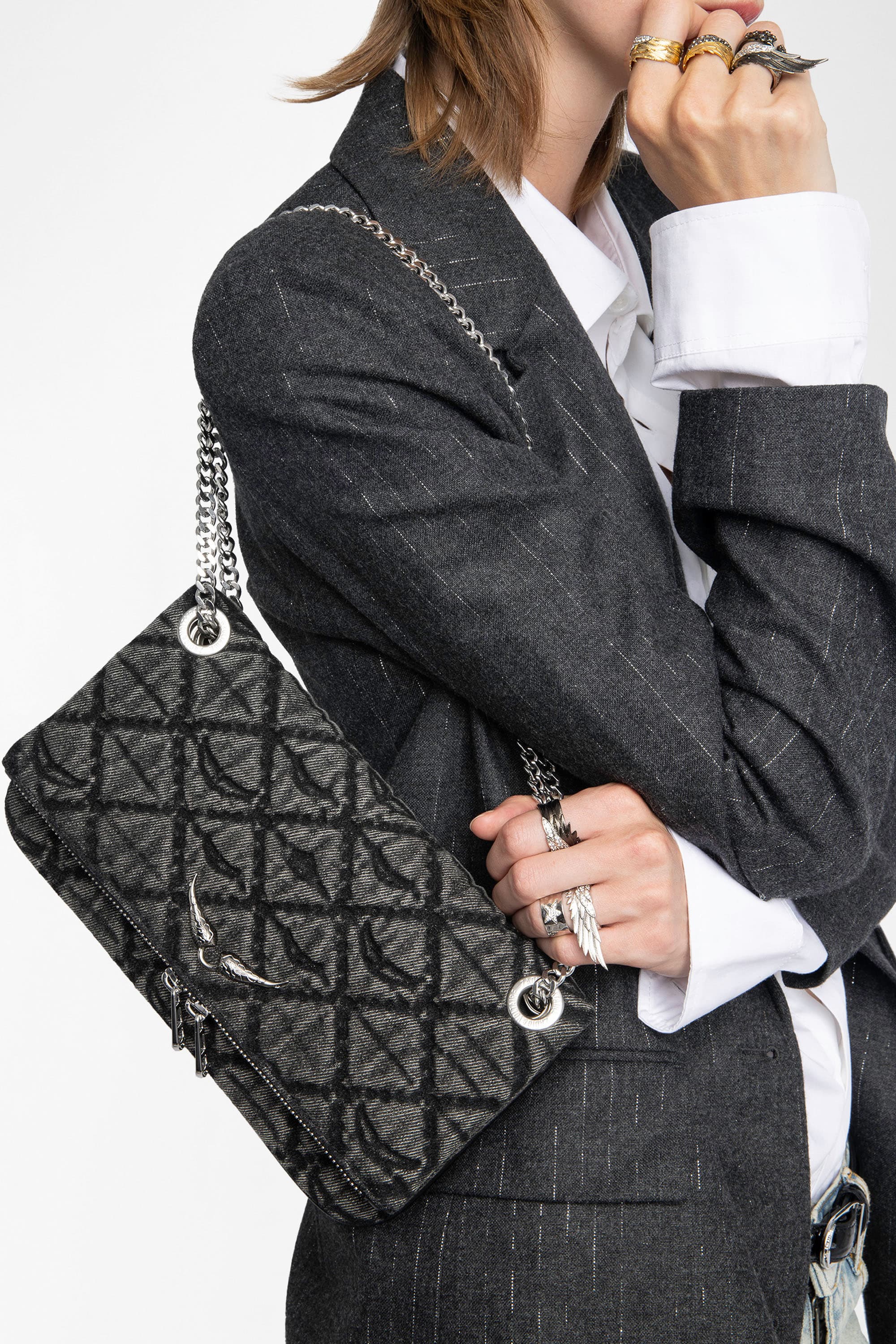 Rock Monogram Denim Bag