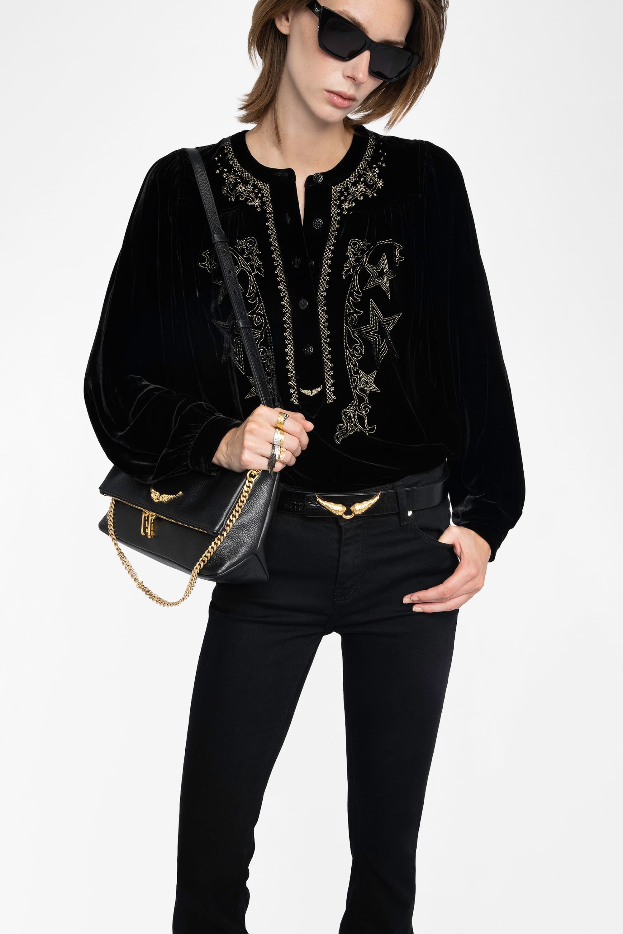 Tigy Velvet Blouse