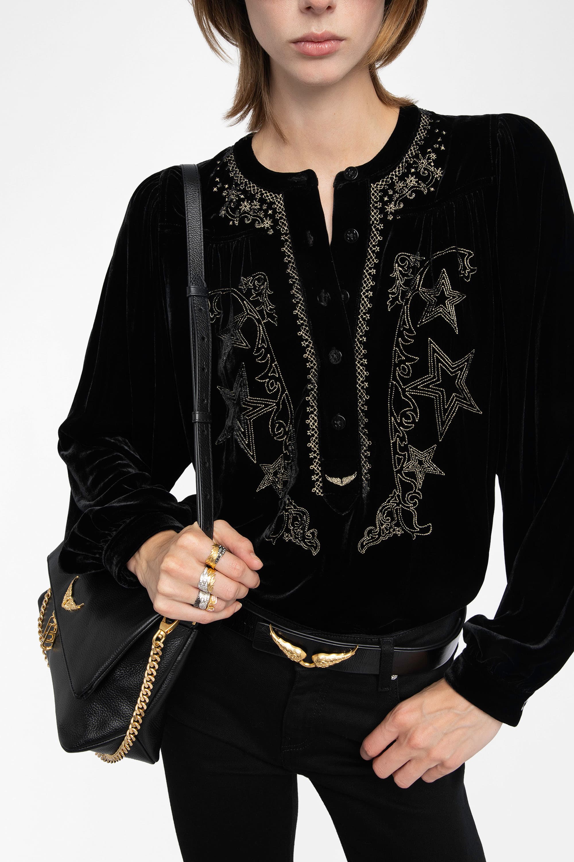Tigy Velvet Blouse
