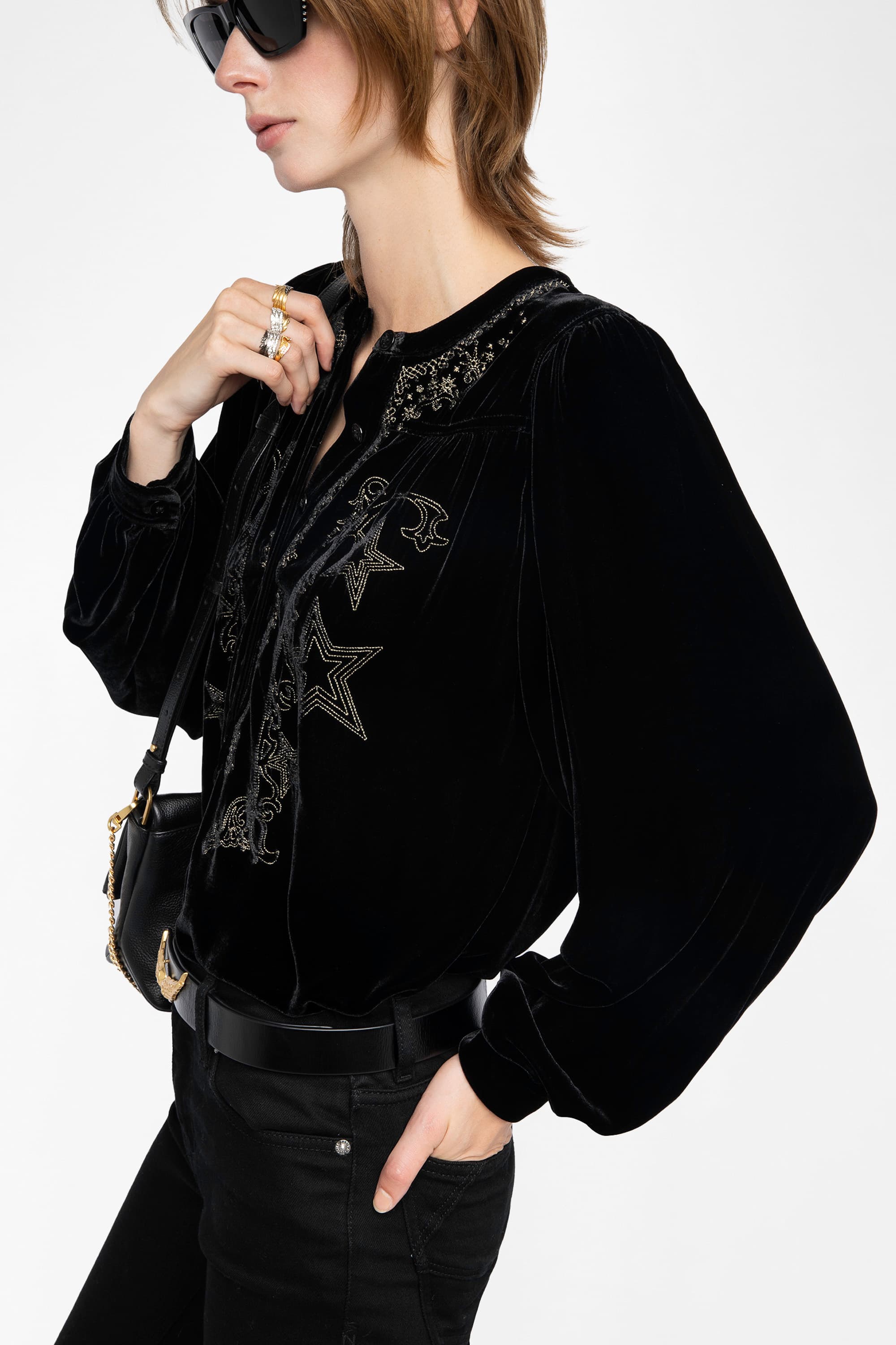 Tigy Velvet Blouse